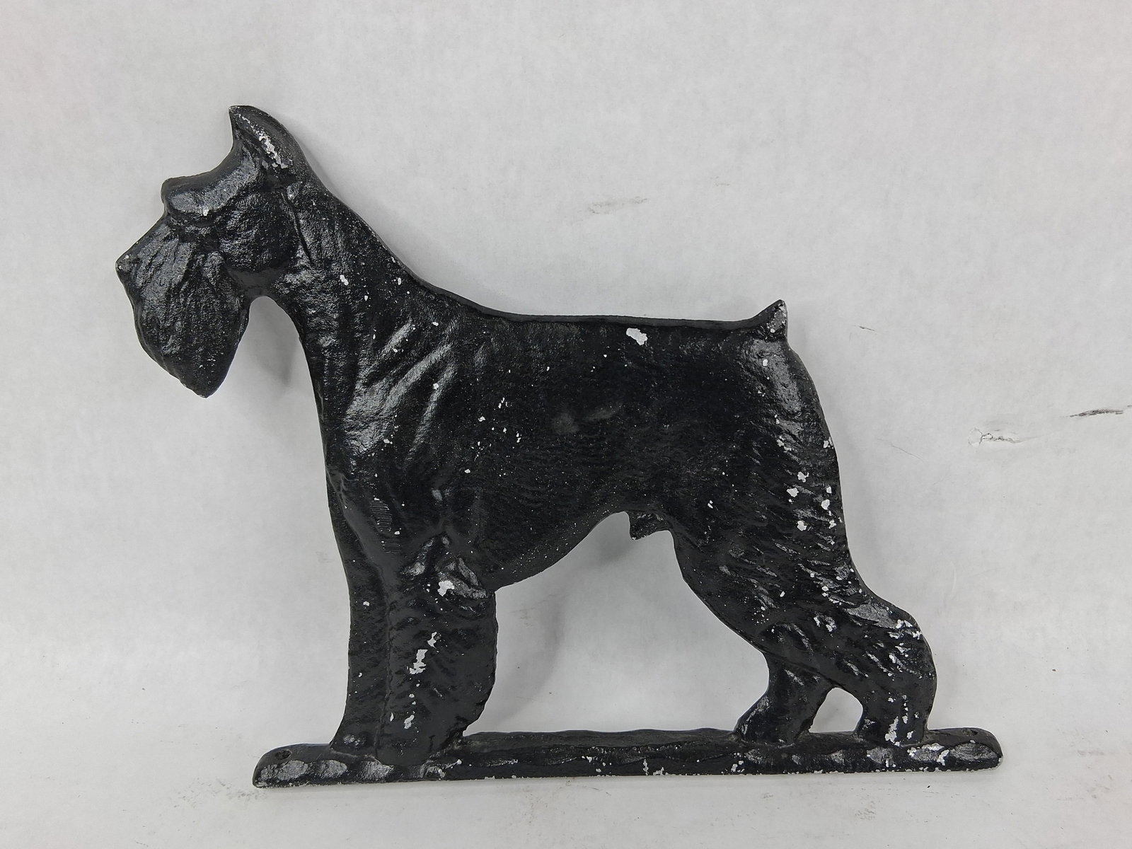 Cast Iron Schnauzer Dog Architectural Gate Topper (1 of 2)
