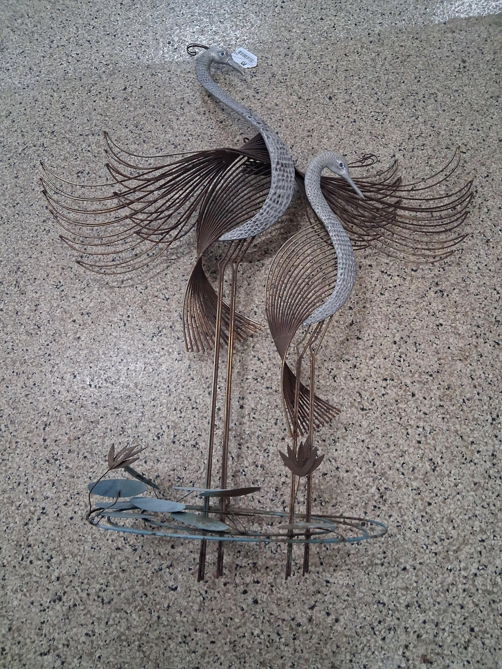 Style of Curtis Jere Mixed Metal Heron Sculpture (1 of 6)