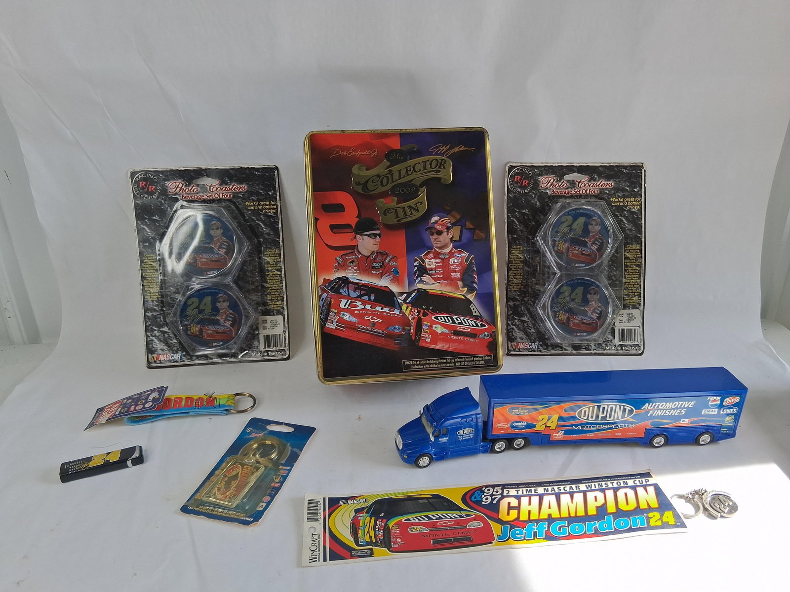 Jeff Gordon NASCAR DuPont Memorabilia w/ Hauler (1 of 9)