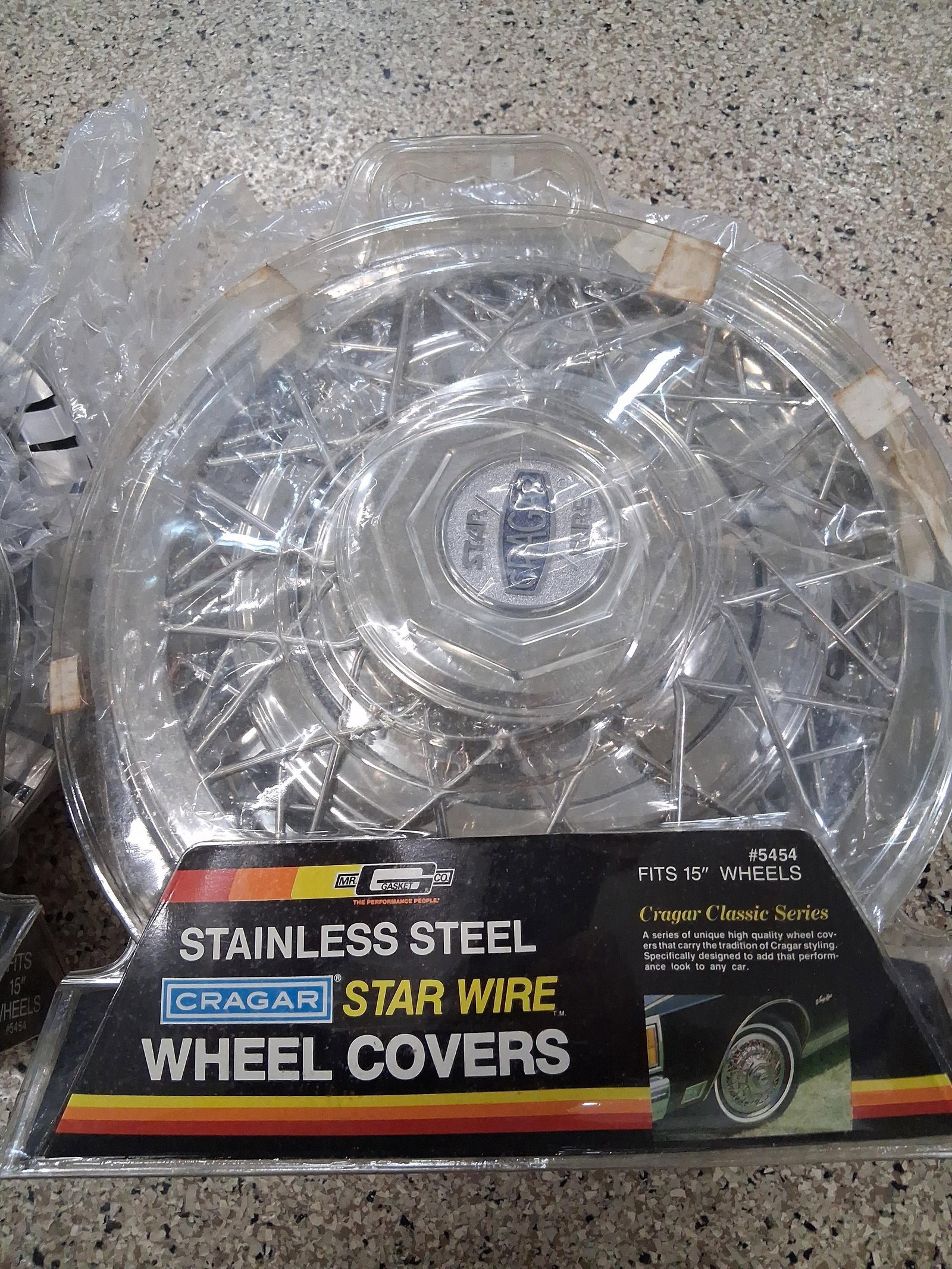 Pair Cragar Star Wire Classic Wheel Covers - 3