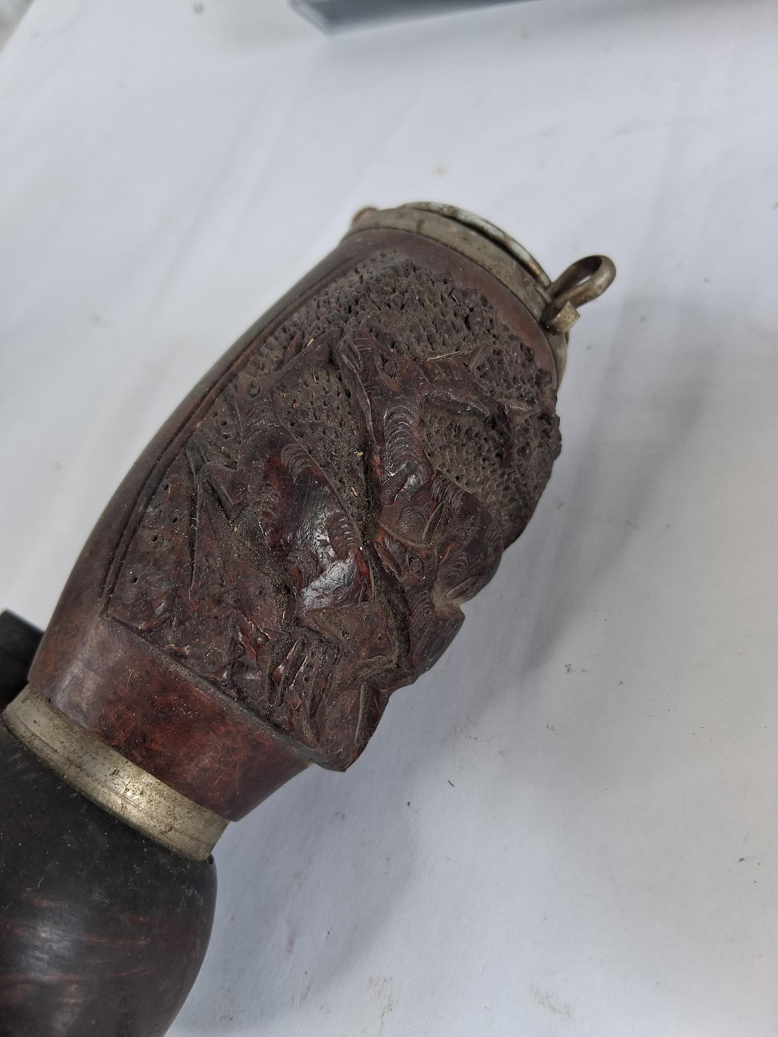 Davis Automatic Inkwell, Carved Pipe & Accessories - 5