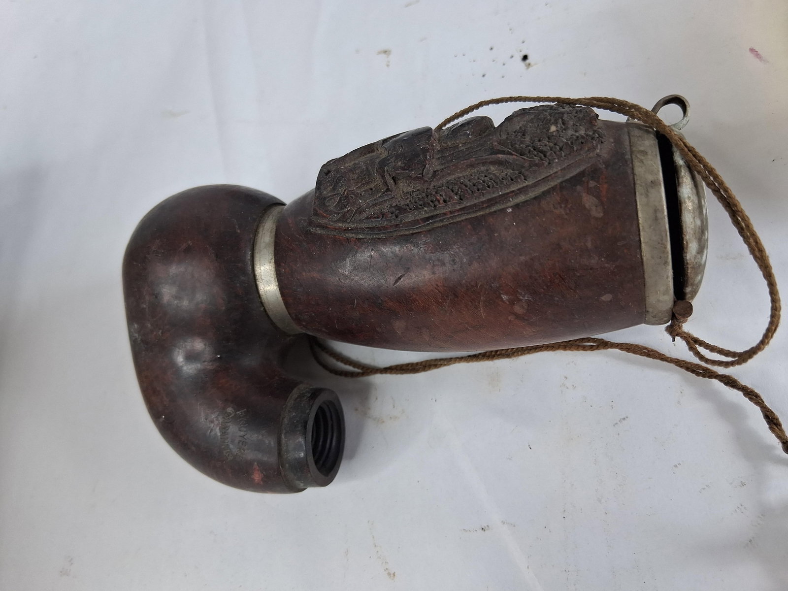 Davis Automatic Inkwell, Carved Pipe & Accessories - 6