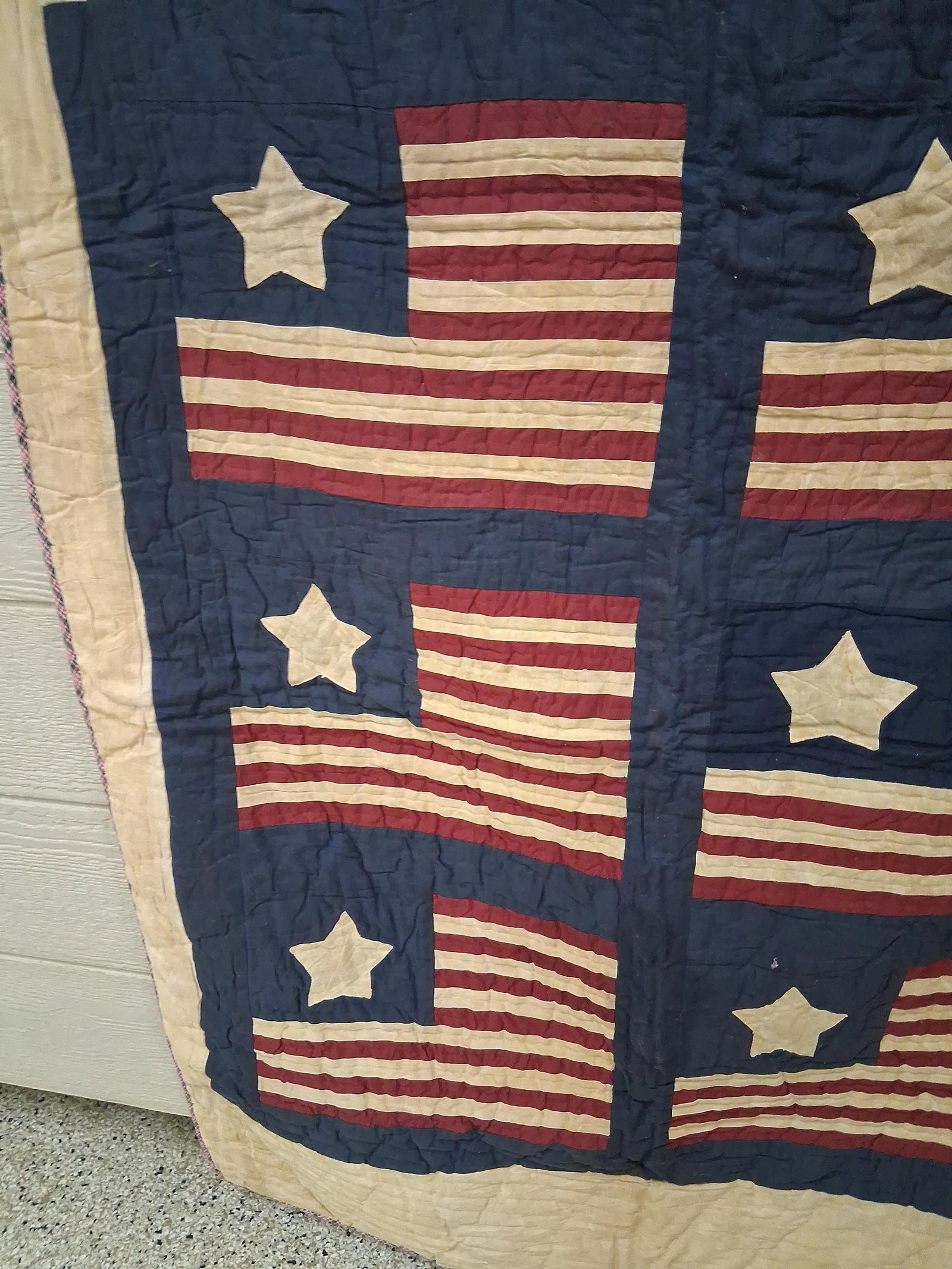 Patriotic Americana Folk Art Quilt Wall Hanging (1 of 6)
