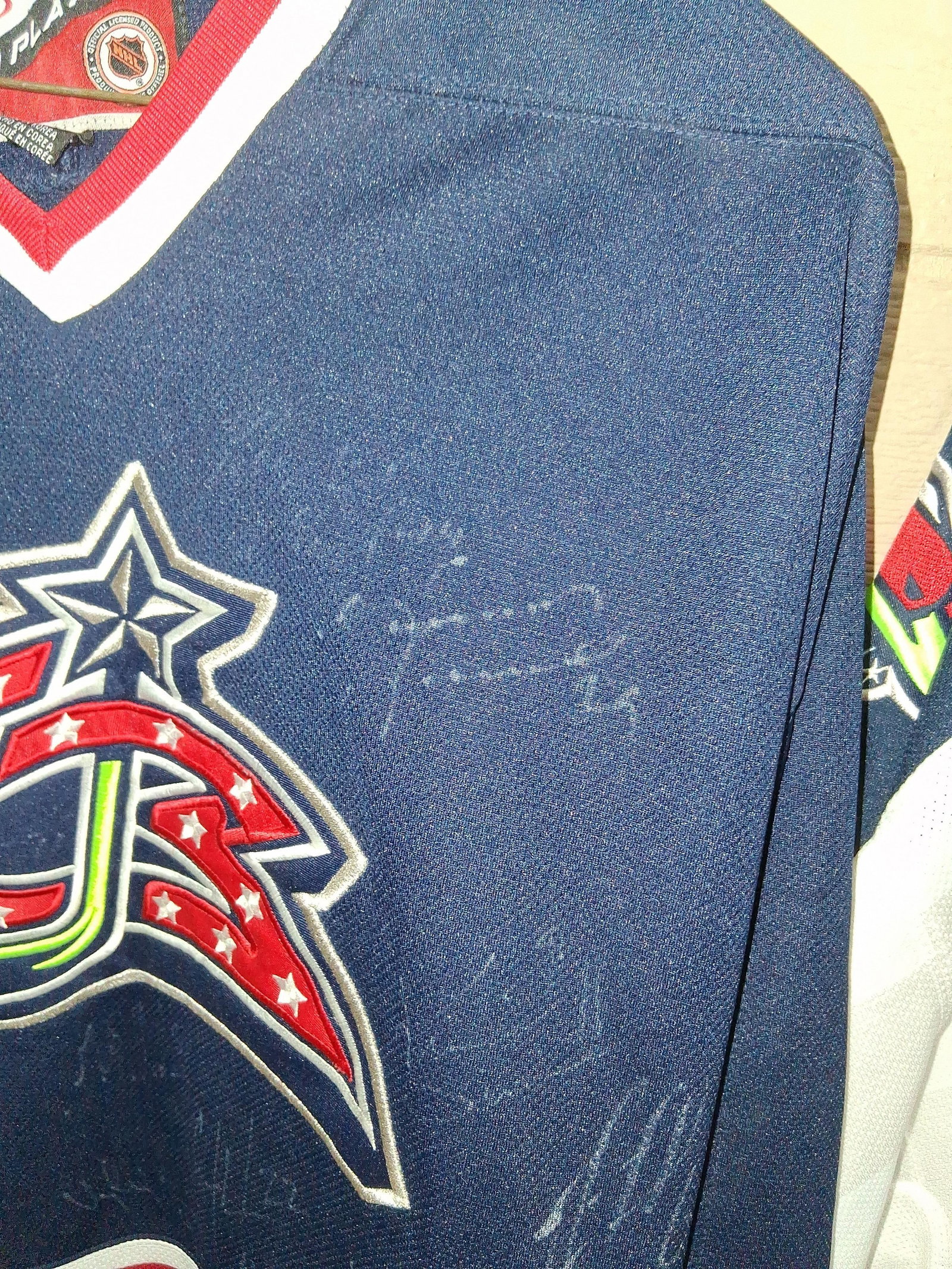 Pair Pro Player Blue Jackets Inaugural Jerseys - 3