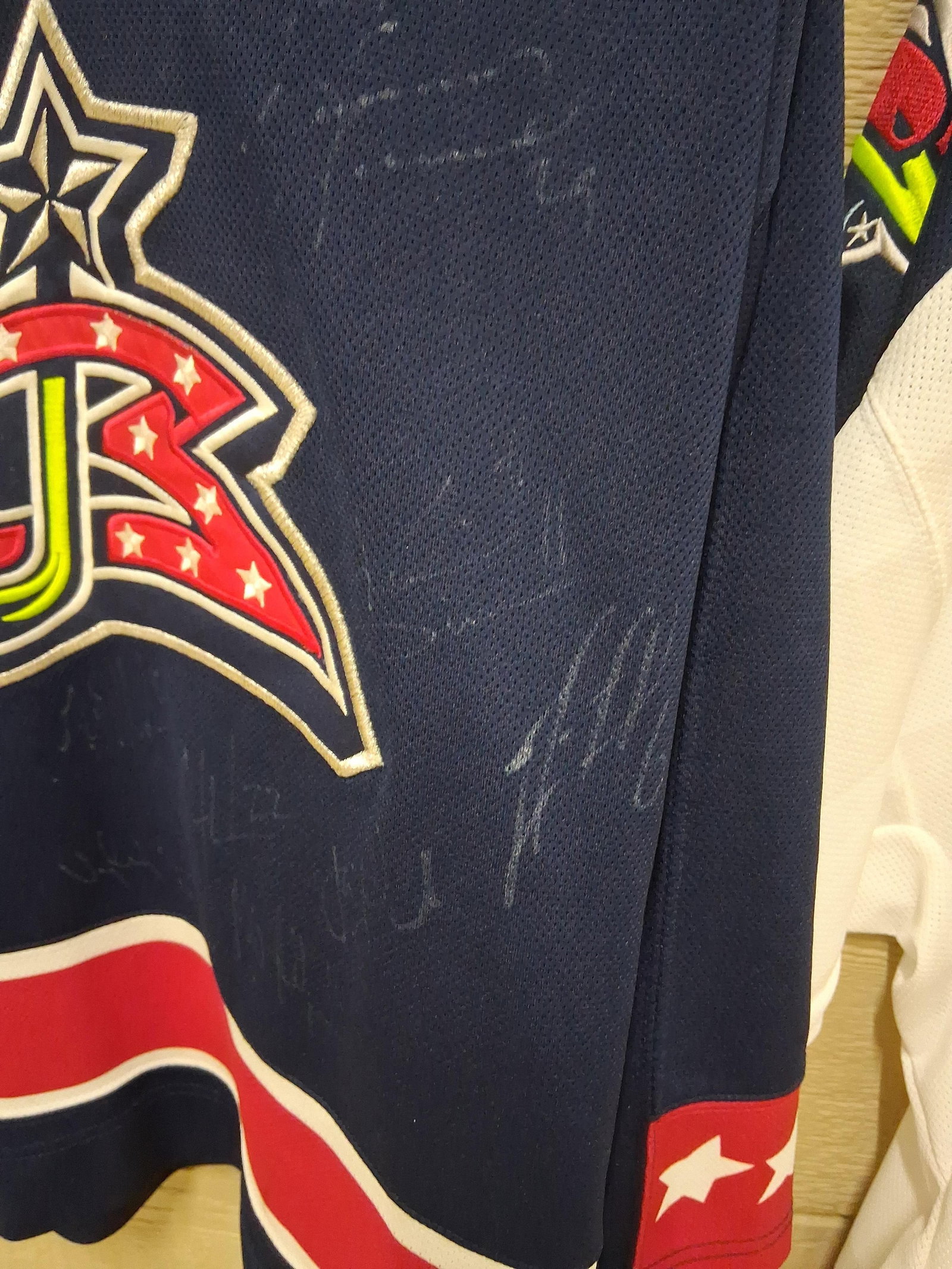 Pair Pro Player Blue Jackets Inaugural Jerseys - 4