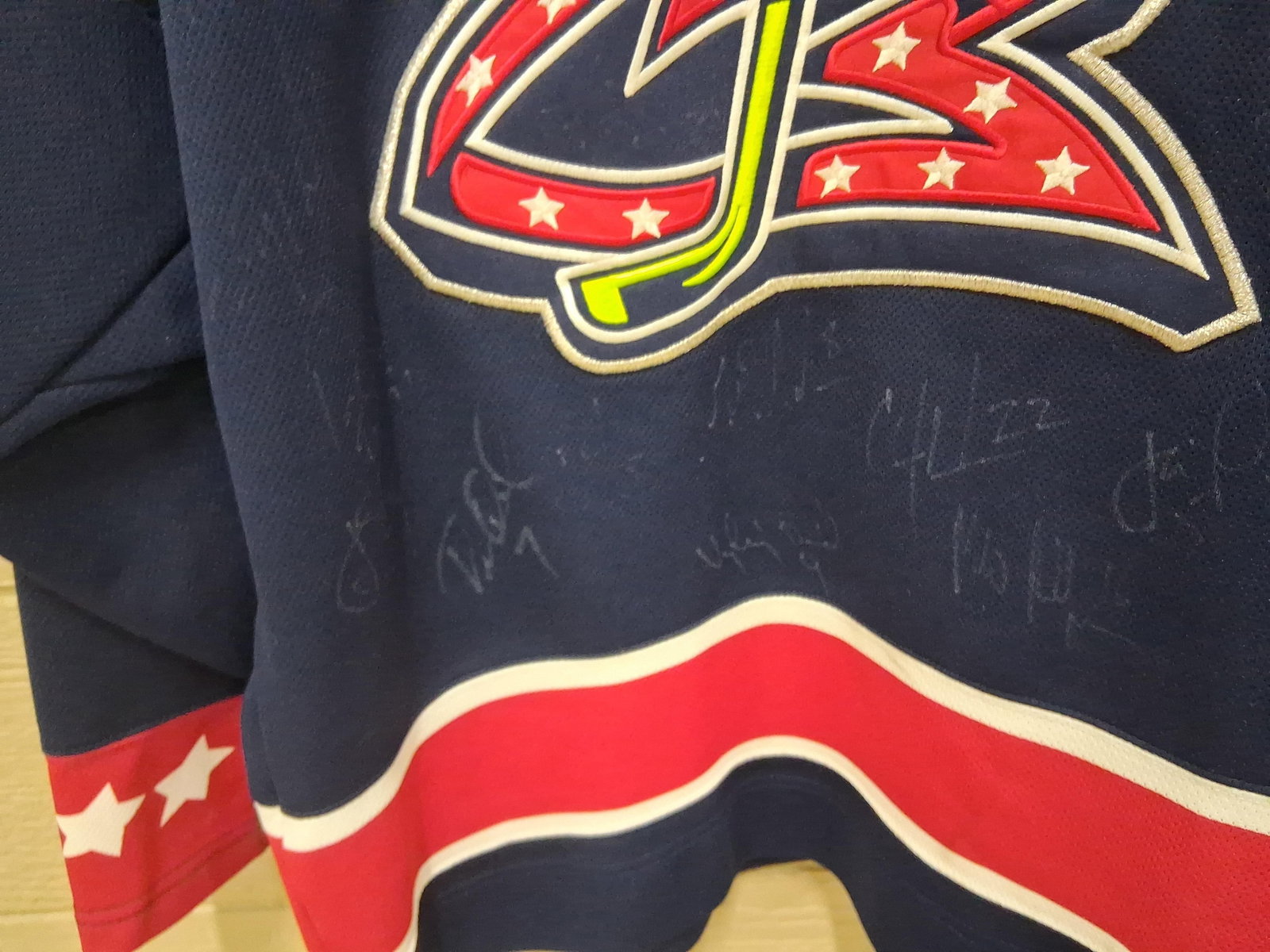 Pair Pro Player Blue Jackets Inaugural Jerseys - 5