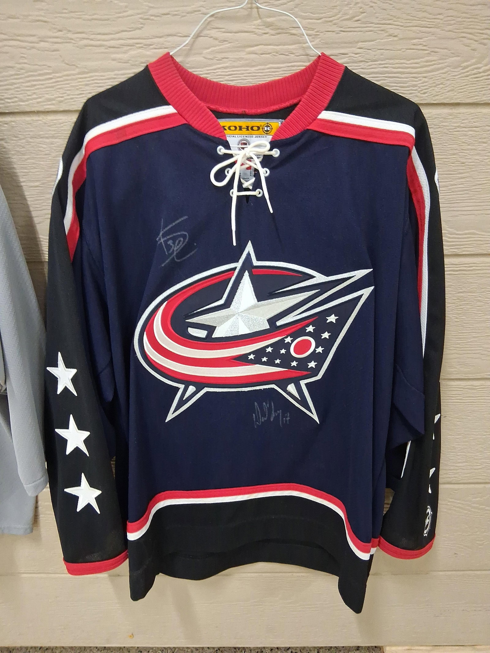 Pair Columbus Blue Jackets Jerseys, Signed KOHO - 2