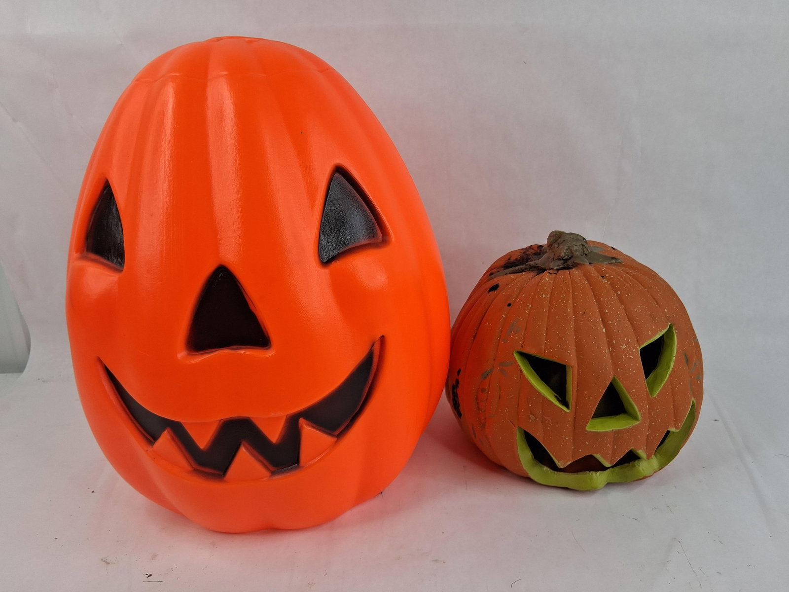 Two Halloween Jack-O-Lantern Decorations including an Empire Blow Mold (1 of 9)