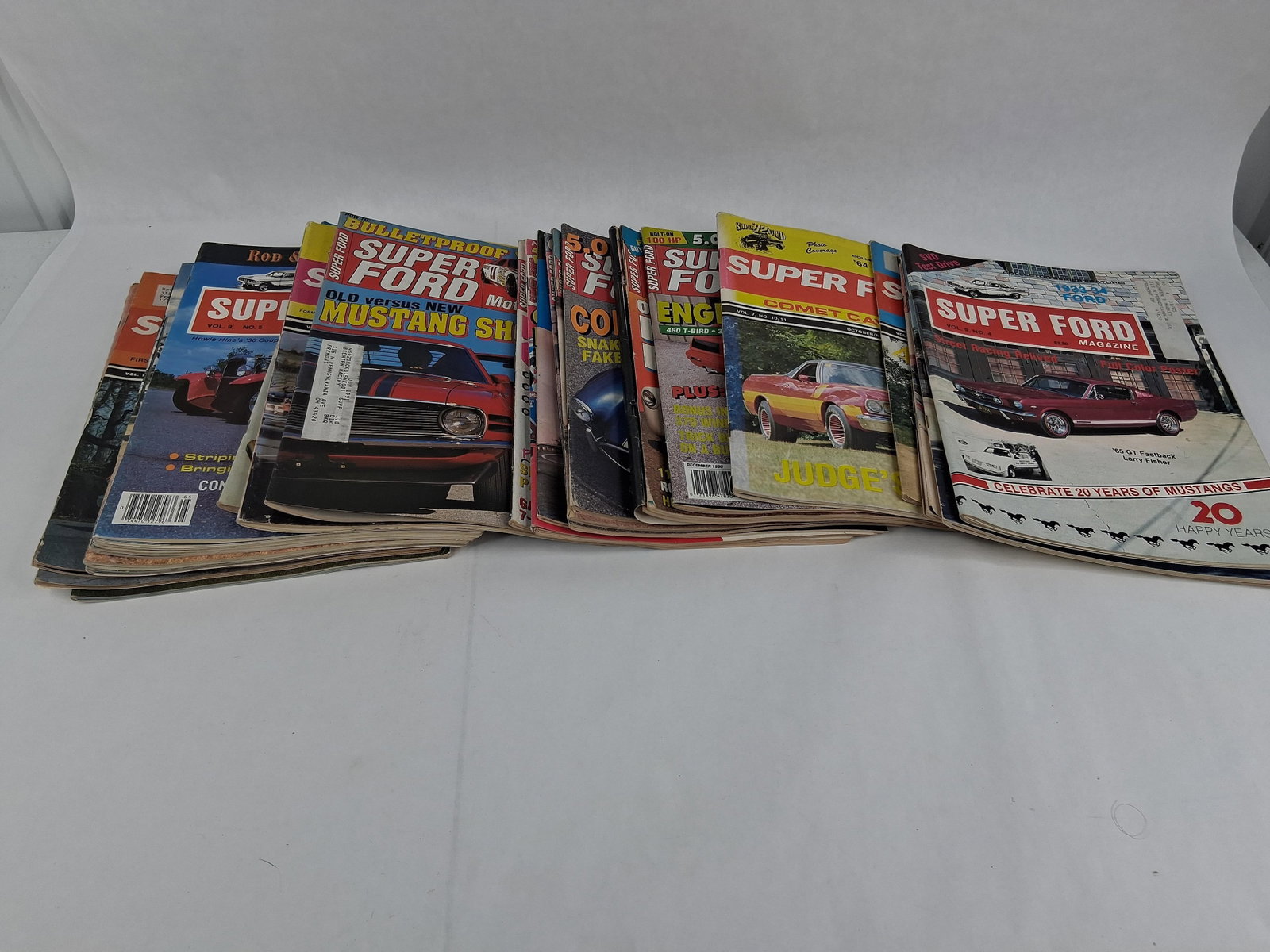 Super Ford Magazines Collection, c. 1980-1992: This collection consists of a substantial assortment of Super Ford Magazine issues, a specialized automotive periodical focusing on high-performance Ford vehicles, performance tuning, and motorsport