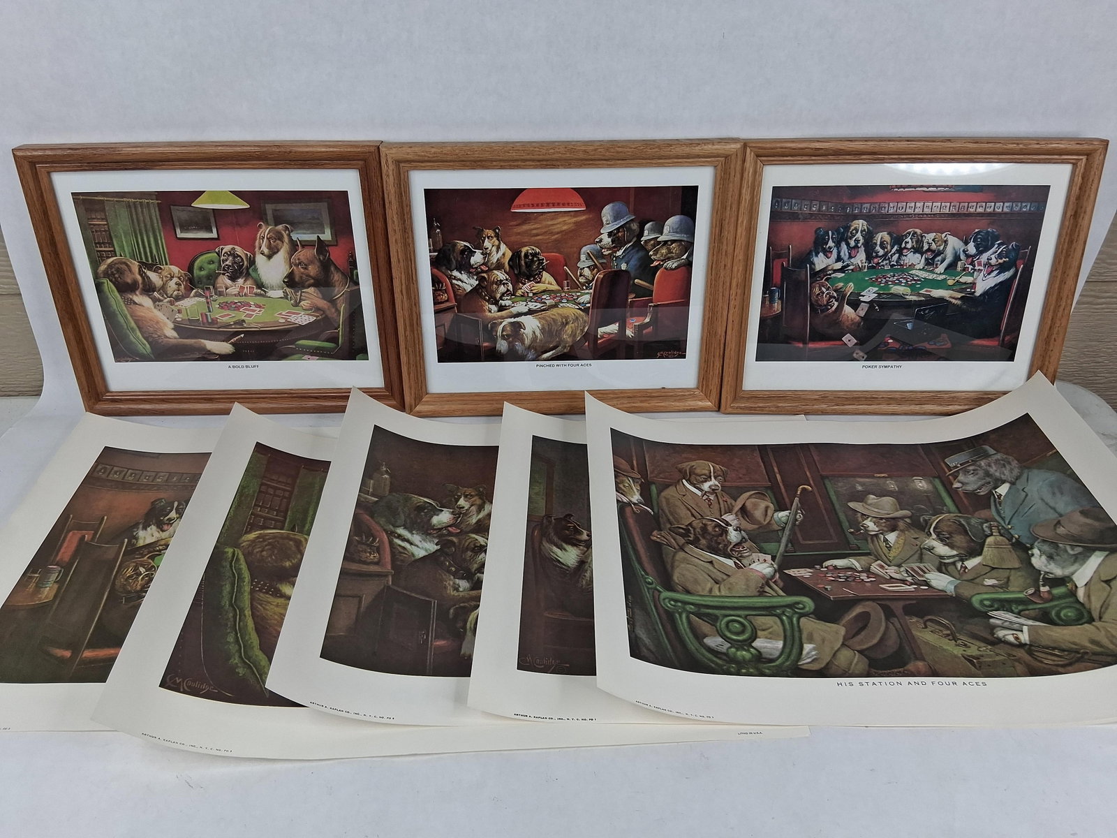 C.M. Coolidge, Set Dogs Playing Poker Lithographs (1 of 12)