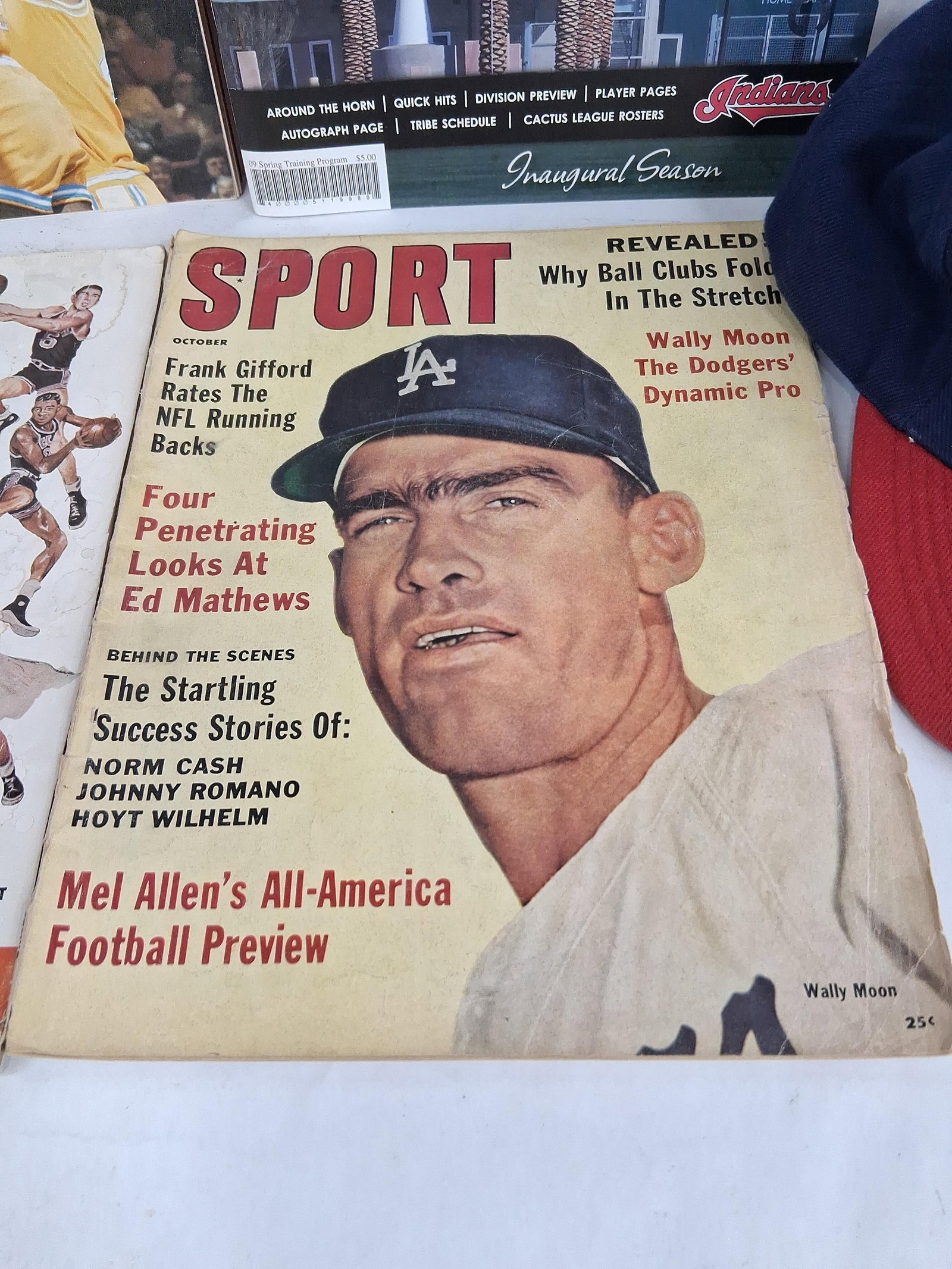 Sports Magazines, Spring Program & Indians Cap - 2
