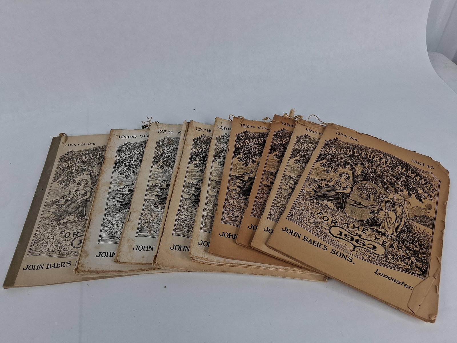 John Baer's Sons Agricultural Almanacs 1937-1962 (1 of 6)