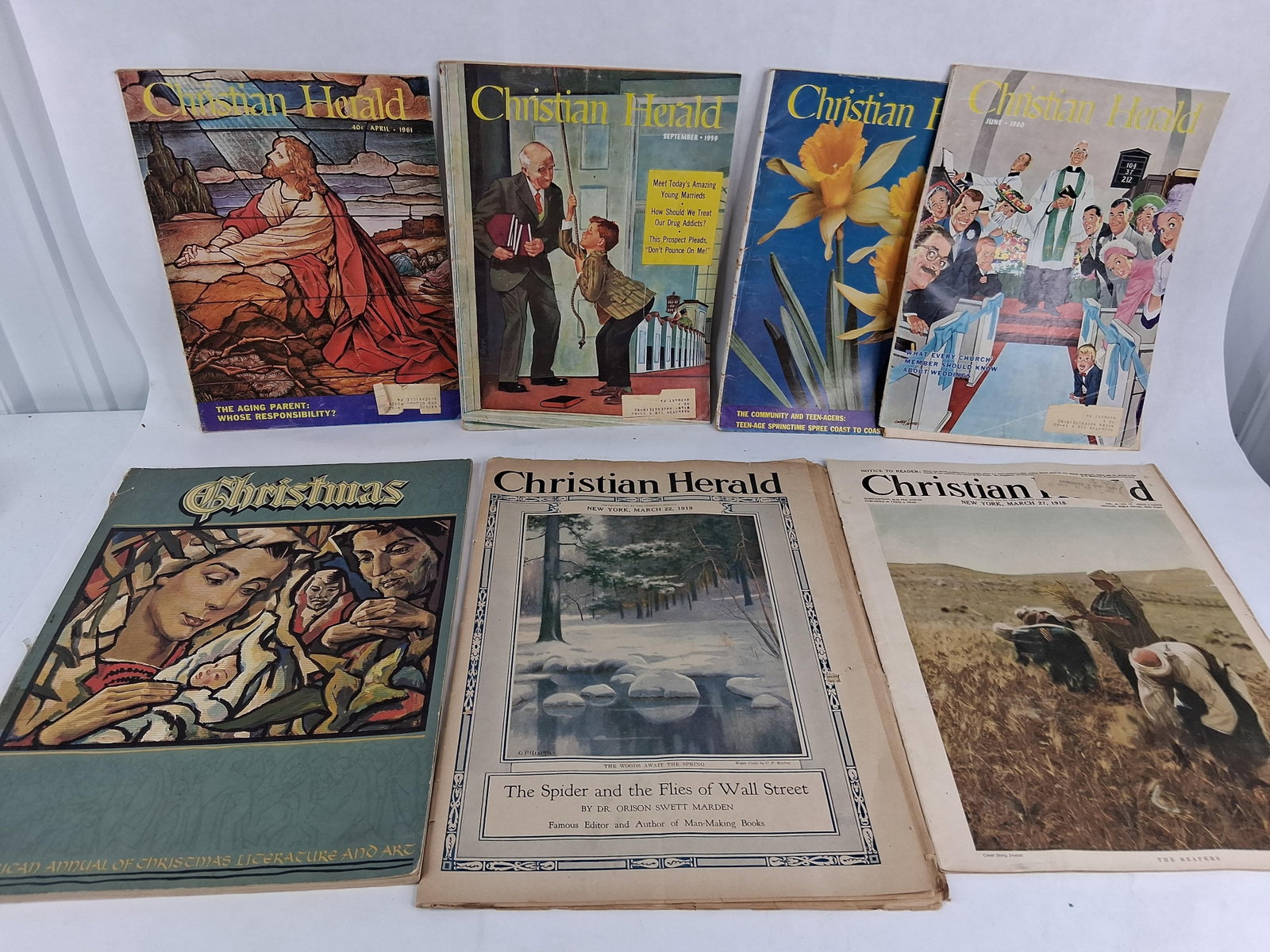 Christian Herald Magazines & Annuals 1918-1961: This group of religious and social interest periodicals includes multiple issues of the Christian Herald and one volume of Christmas: An American Annual of Christmas Literature and Art. The Christian