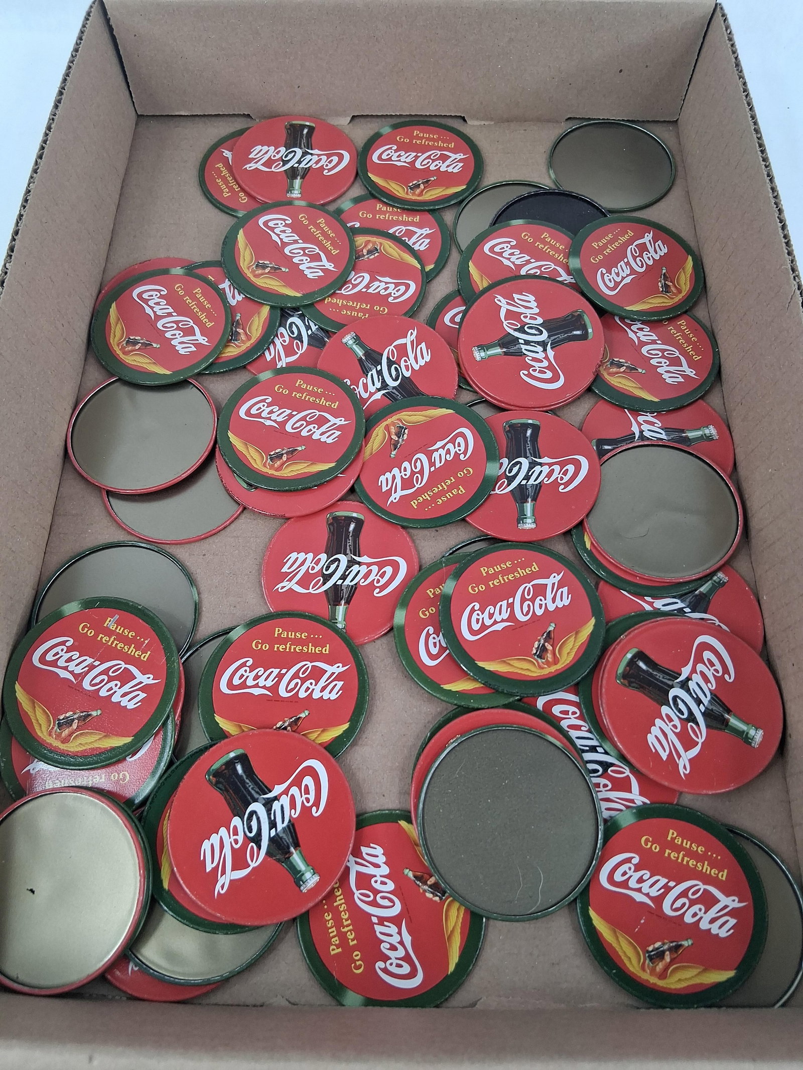 40 Coca-Cola & Texaco Advertising Pocket Mirrors (1 of 5)