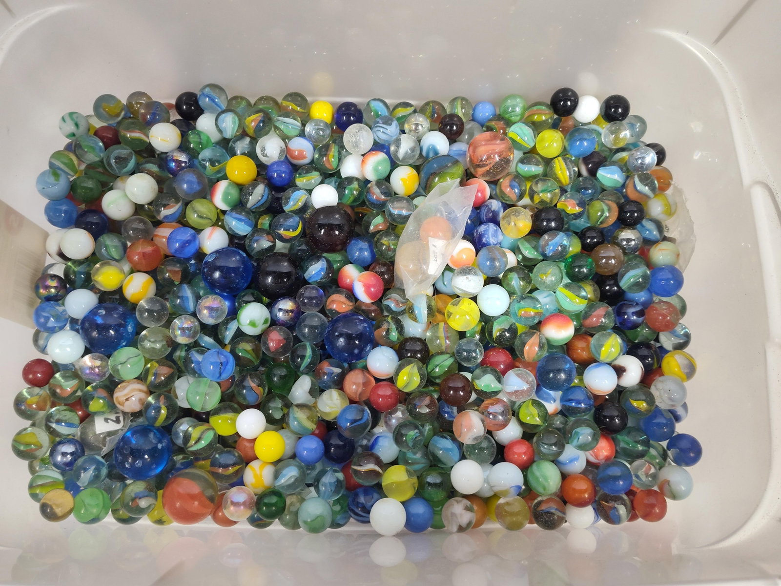 Collection of Vtg Glass Marbles w/ Uranium Glass (1 of 3)