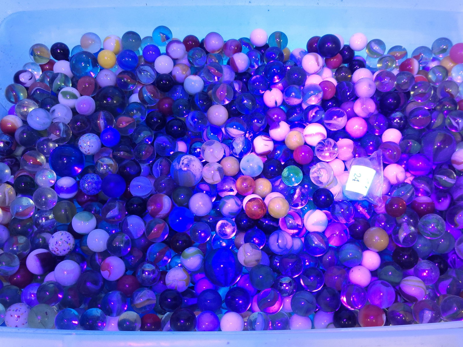 Vtg Glass Marbles w/ Uranium Examples - 3