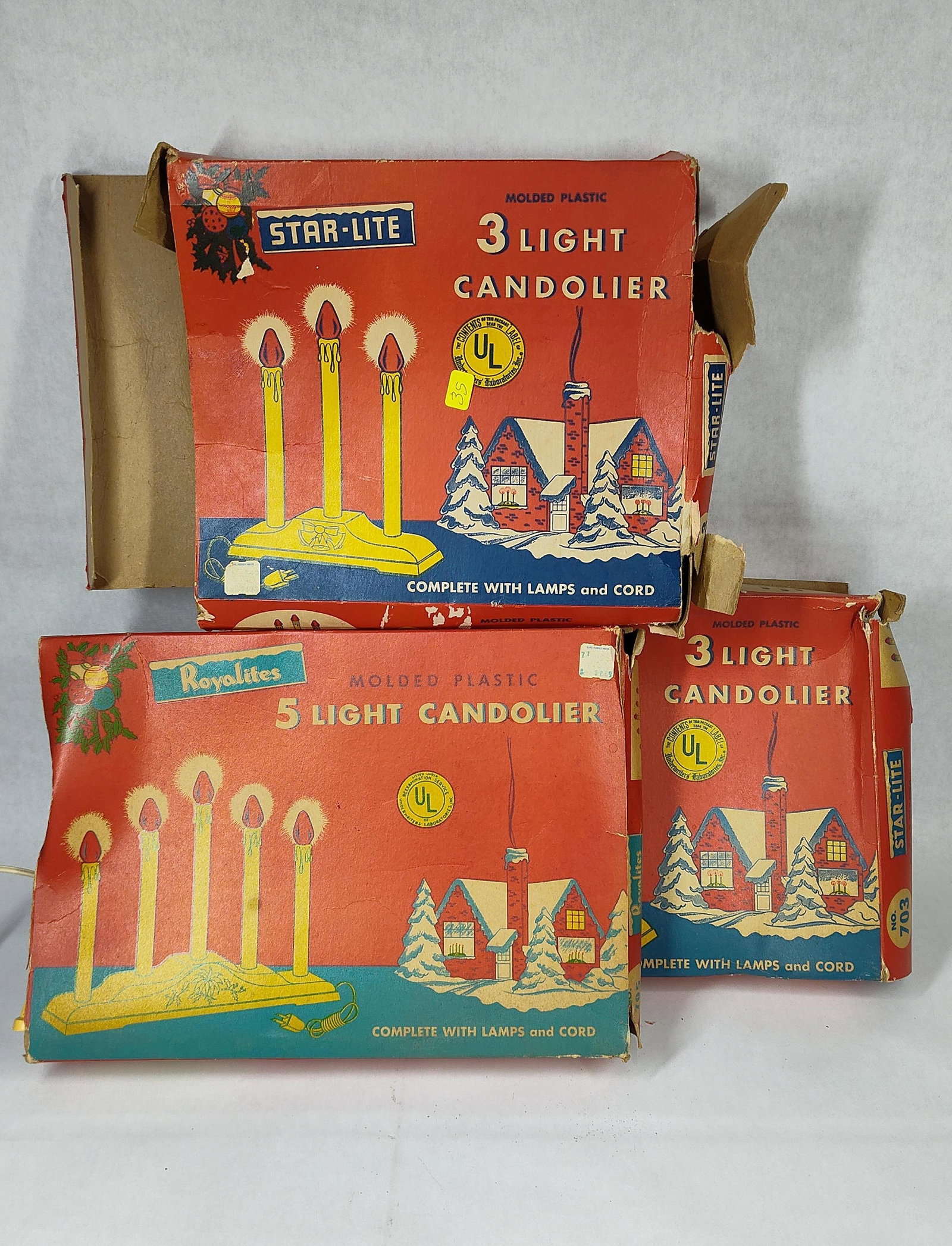Star-Lite & Royalites Plastic Christmas Candoliers (1 of 2)