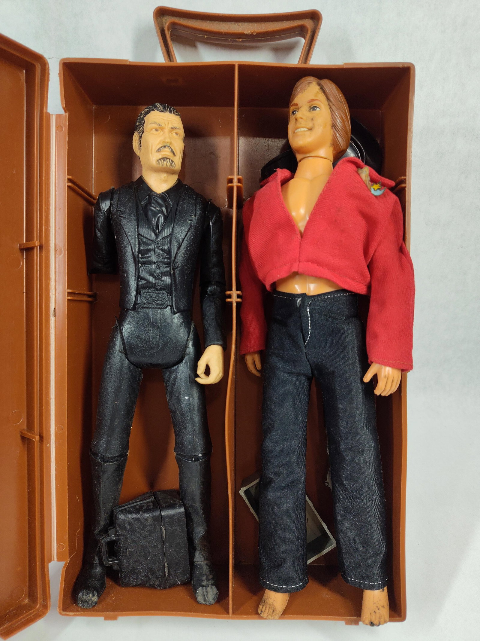 Pair Marx Best of the West Action Figures w/ Case (1 of 3)