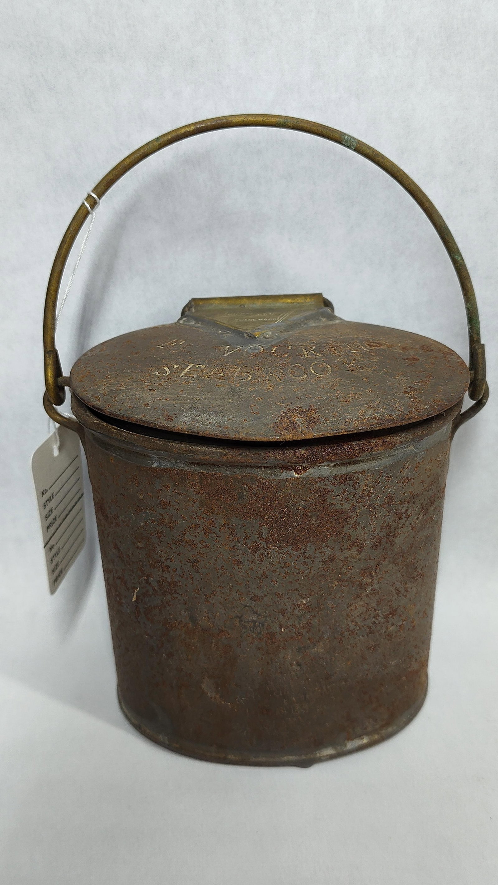 B. Vockins Seabrook Tinned Metal & Brass Milk Can (1 of 4)