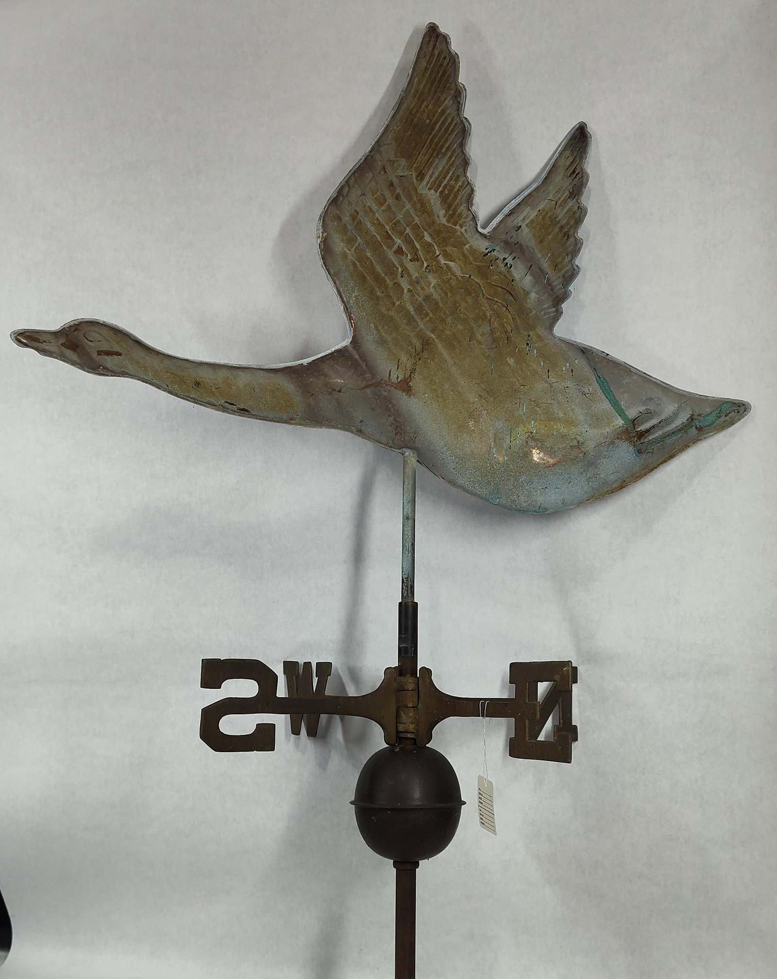 Vtg Molded Copper Flying Goose Weathervane (1 of 4)