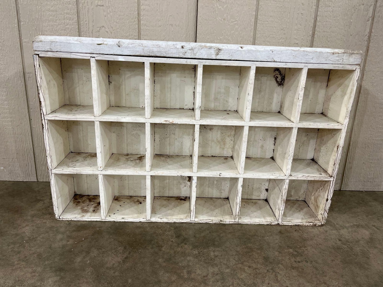 Painted Wood Apothecary Pigeonhole Organizer (1 of 4)