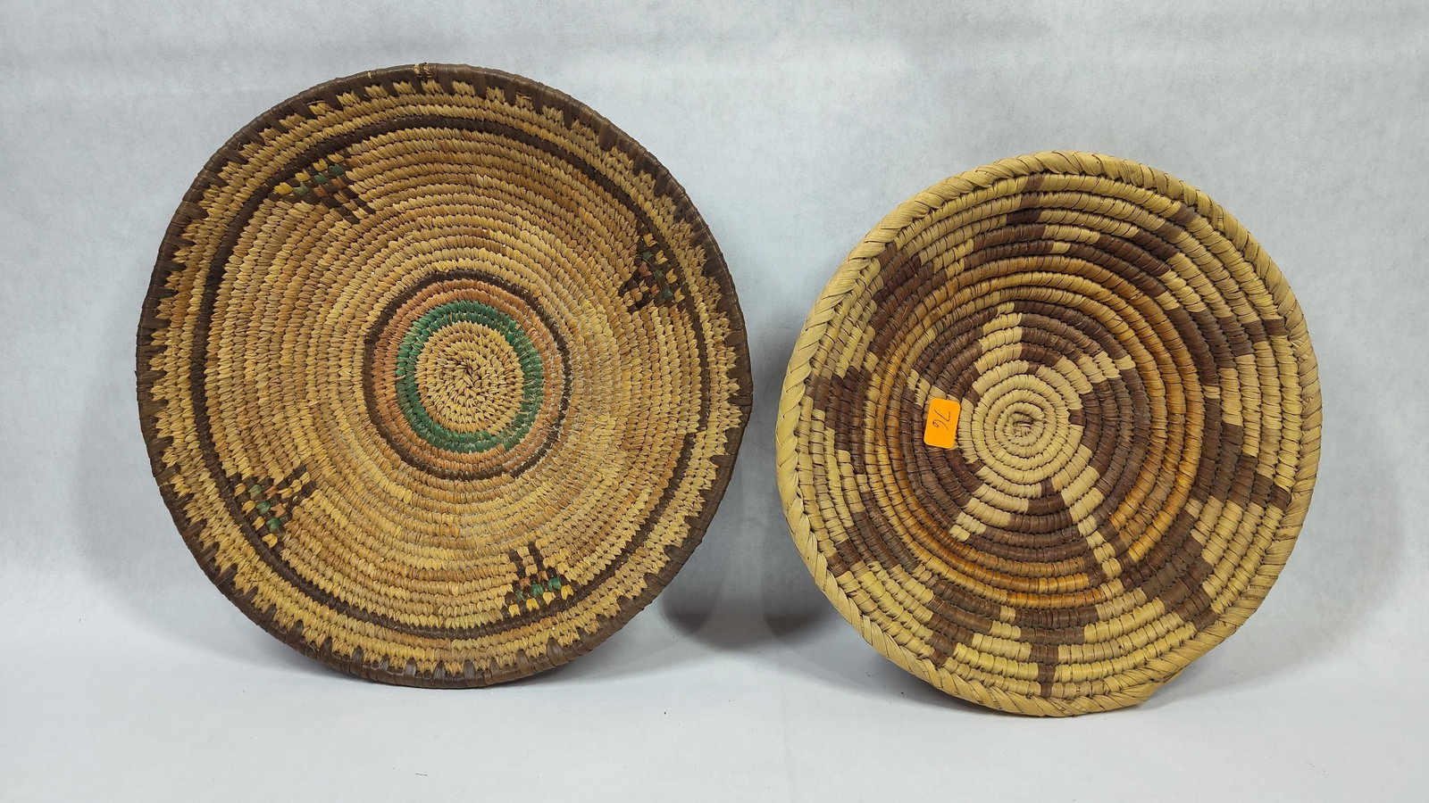 Two Southwestern Indigenous Hand-Coiled Baskets (1 of 3)