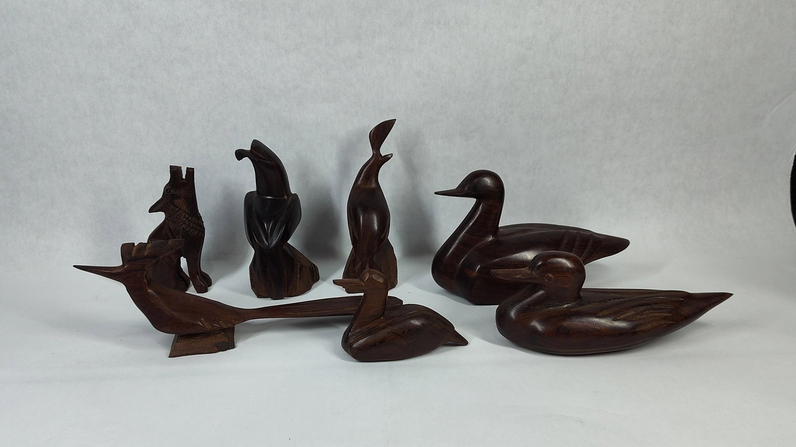 Set 7 Ironwood Animal Figurines (1 of 4)