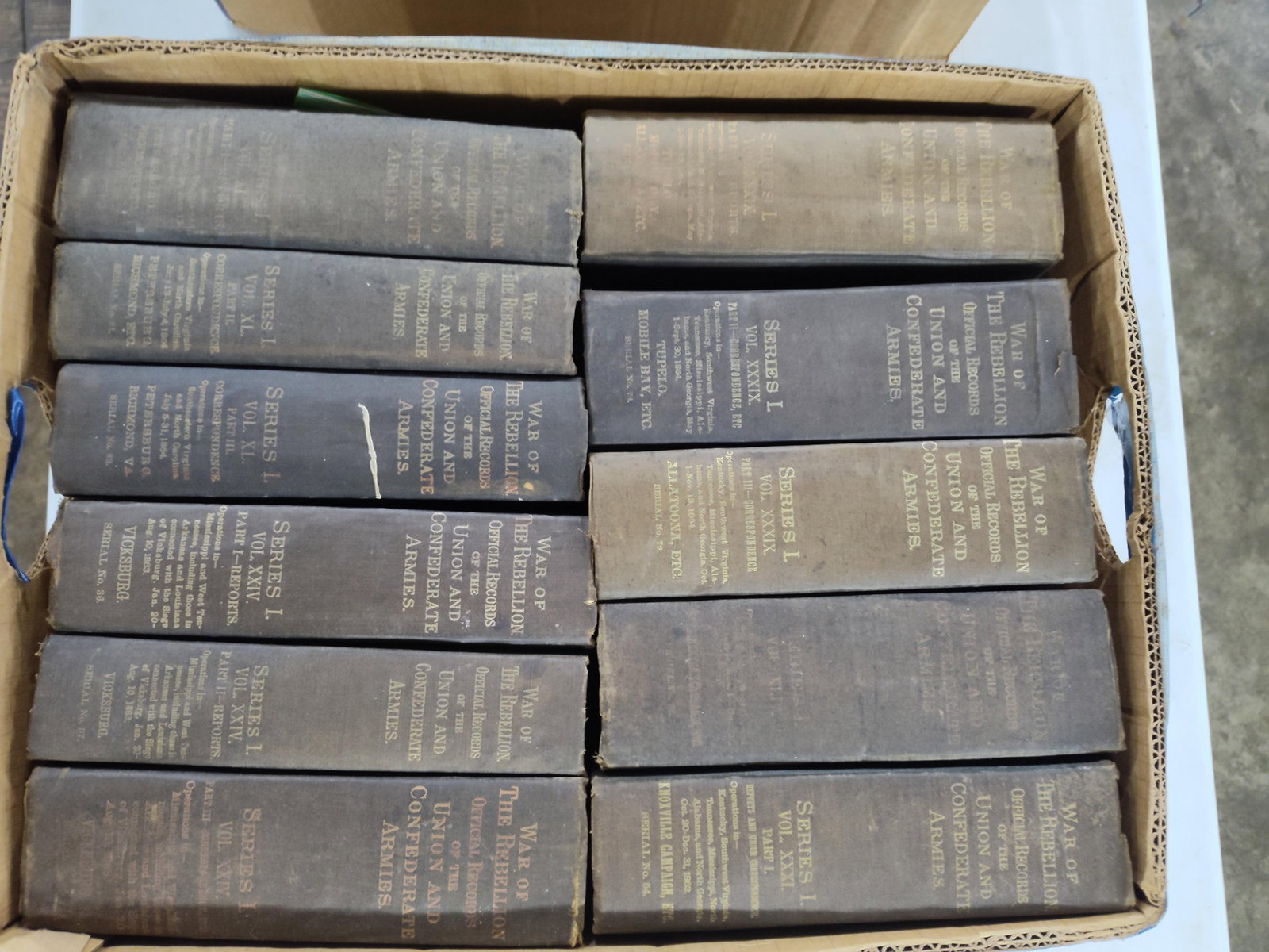 US War Dept, War of the Rebellion Official Records: An assortment of volumes from the extensive historical series titled The War of the Rebellion: Official Records of the Union and Confederate Armies, published by the United States War Department