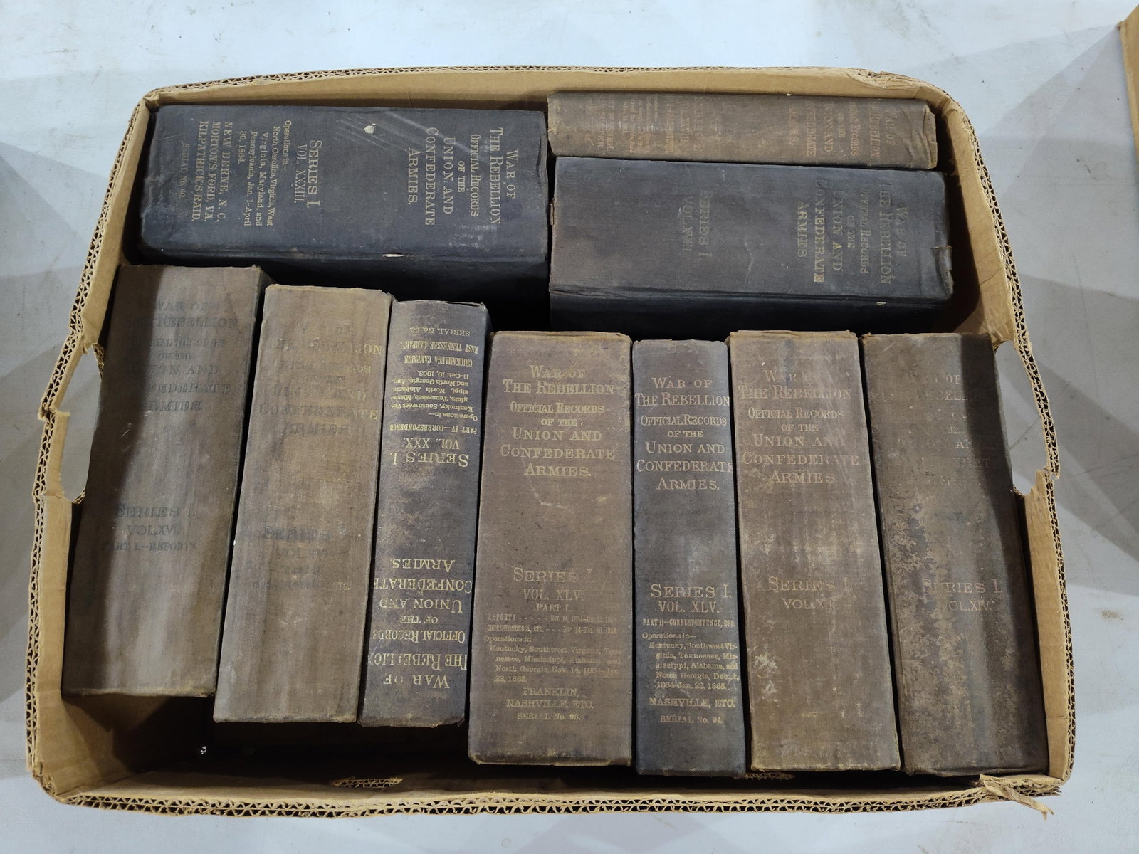 U.S. War Dept. War of Rebellion: Records, c. 1971: A collection of multiple volumes from the work titled The War of the Rebellion: Official Records of the Union and Confederate Armies. These volumes are from the 20th-century reprint edition published