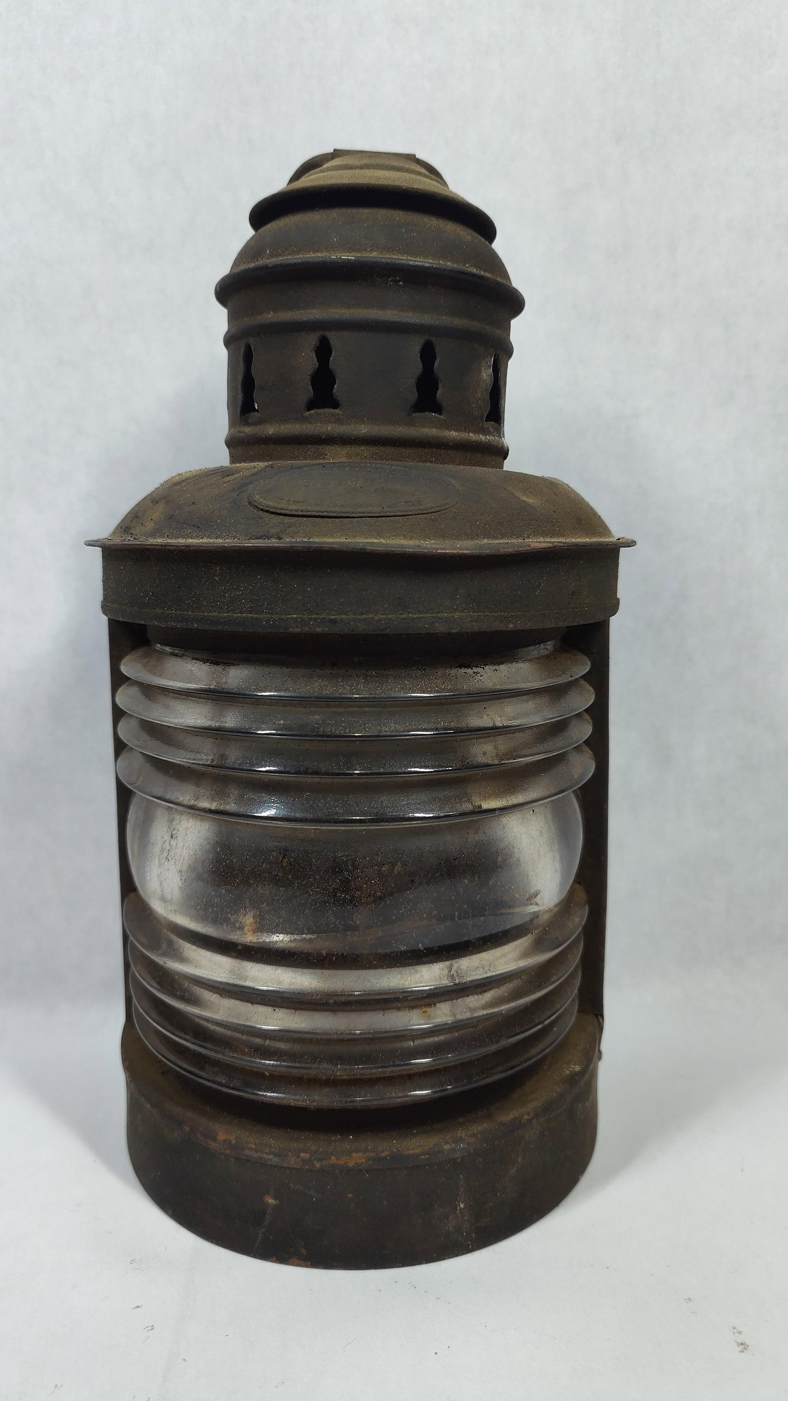Maritime Signal Lantern w/ Glass Fresnel Lens (1 of 3)