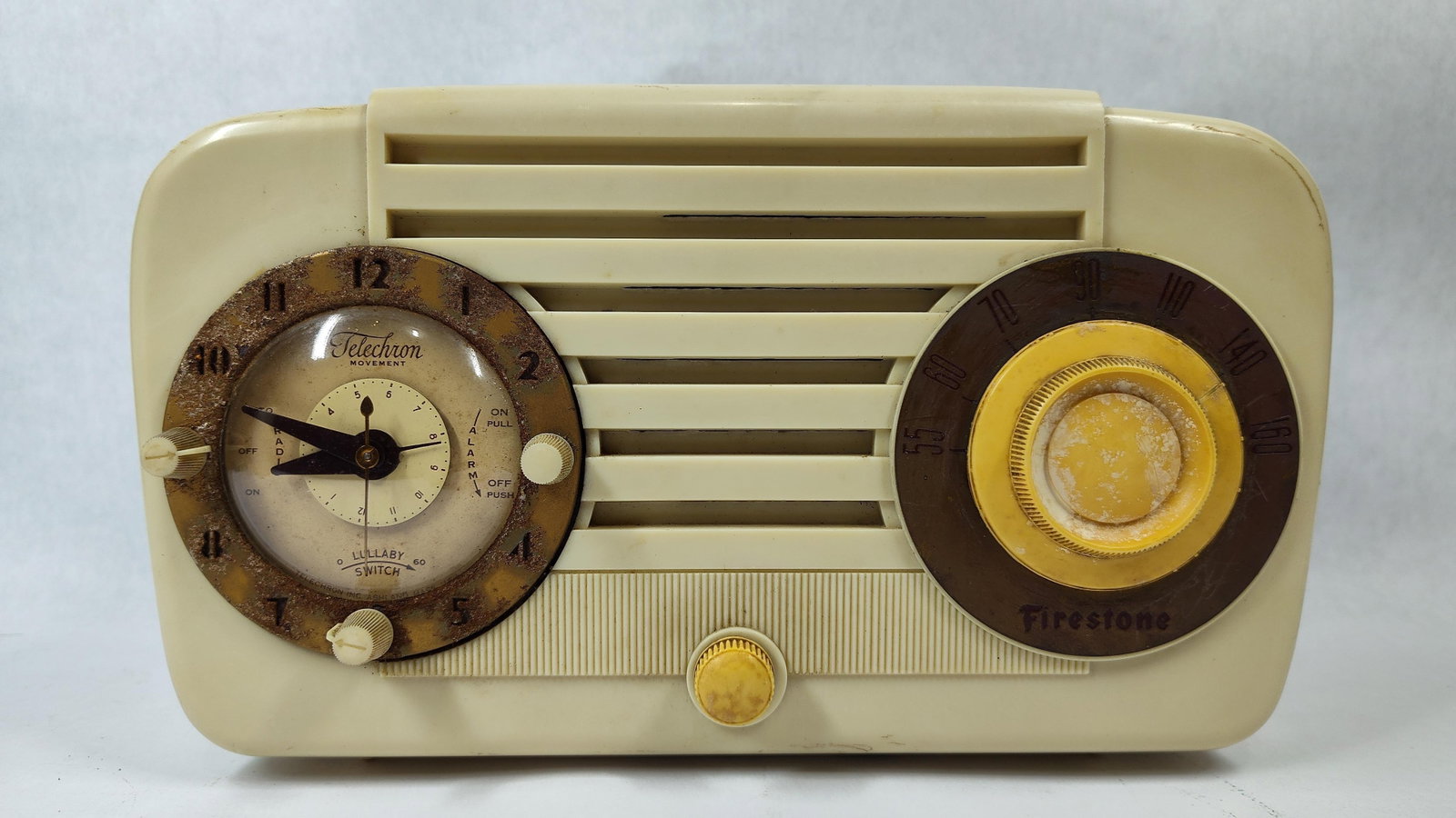 Firestone Model 4-A-83 AM Clock Radio w/ Telechron (1 of 4)