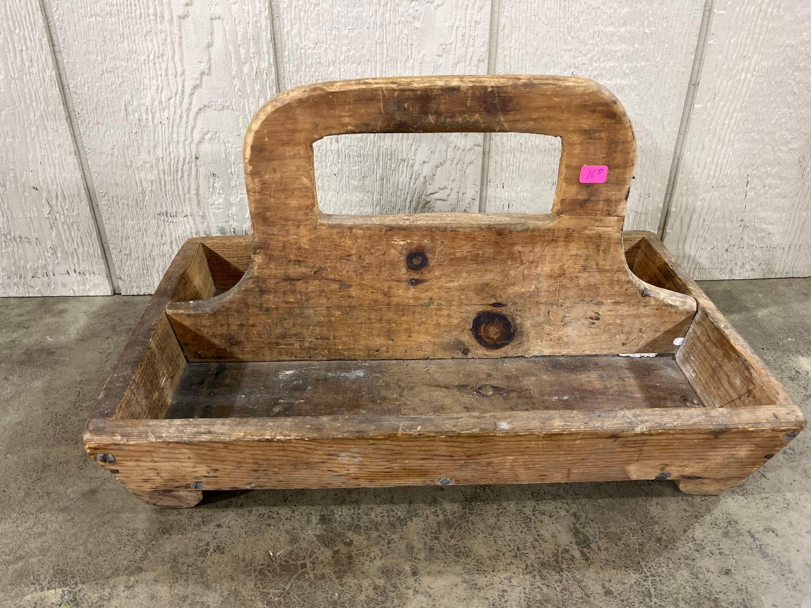 Antique 19th Century Primitive Wooden Tool Caddy (1 of 4)