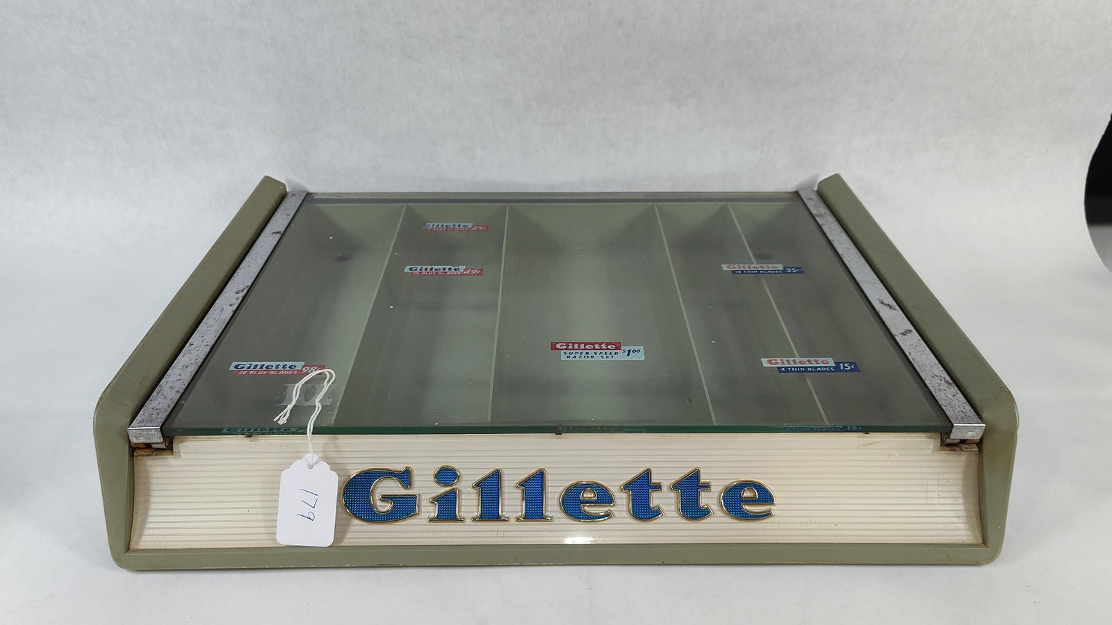Gillette Glass Top Razor & Blade Display Case (1 of 3)