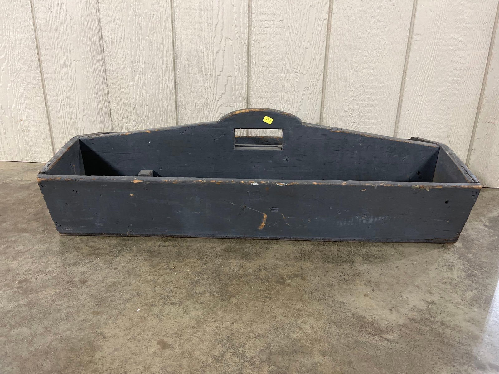 Antique Primitive Painted Wooden Divided Tool Tote (1 of 5)