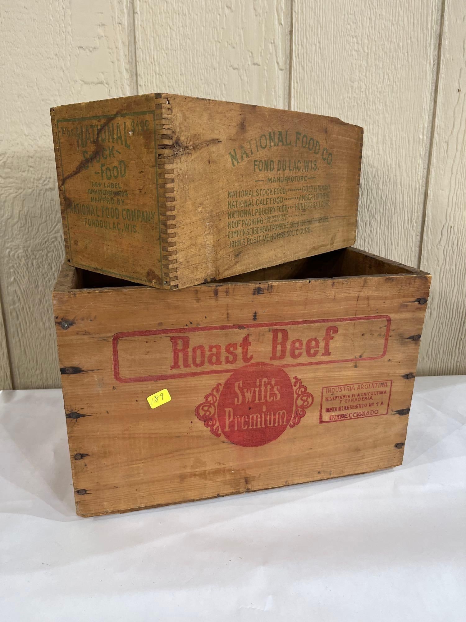 National Food Co. & Swift's Premium Wood Crates (1 of 5)