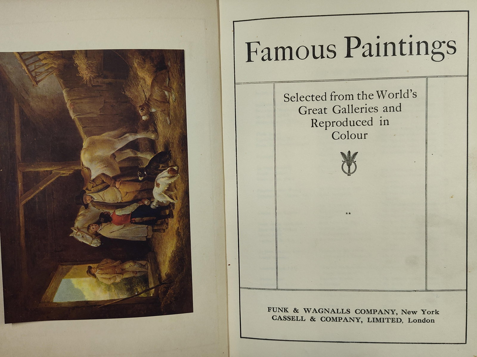 G.K. Chesterton, Famous Paintings, Set, c. 1915: A two-volume set titled Famous Paintings: Selected from the World's Great Galleries and Reproduced in Colour, published by Funk & Wagnalls Company, New York, and Cassell & Company, Limited, London.