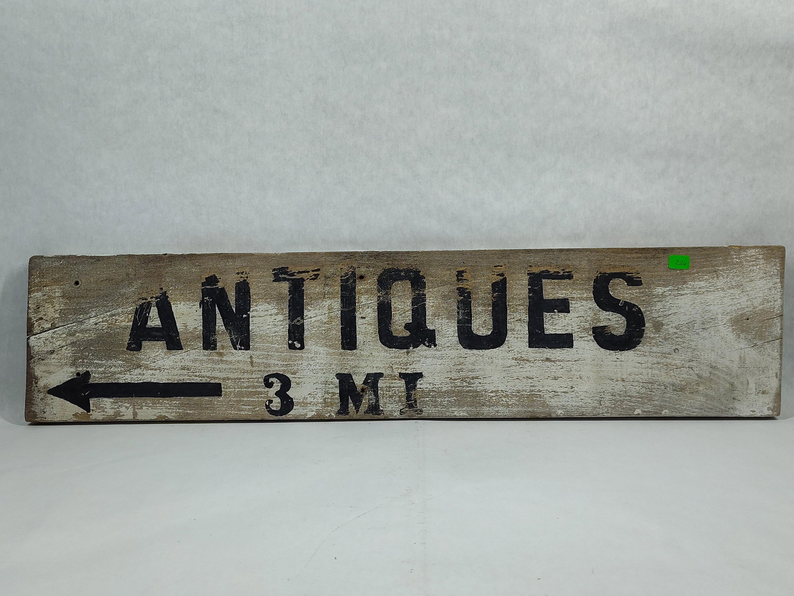 Double-Sided Hand-Painted Wood Antiques Sign (1 of 6)