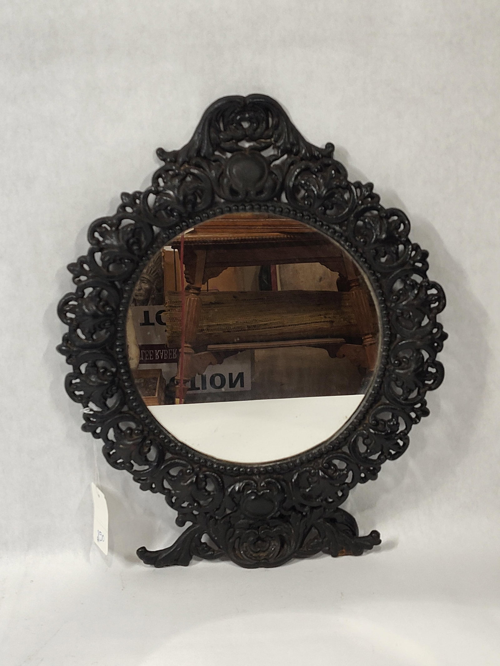 Victorian Rococo Revival Cast Iron Vanity Mirror (1 of 3)