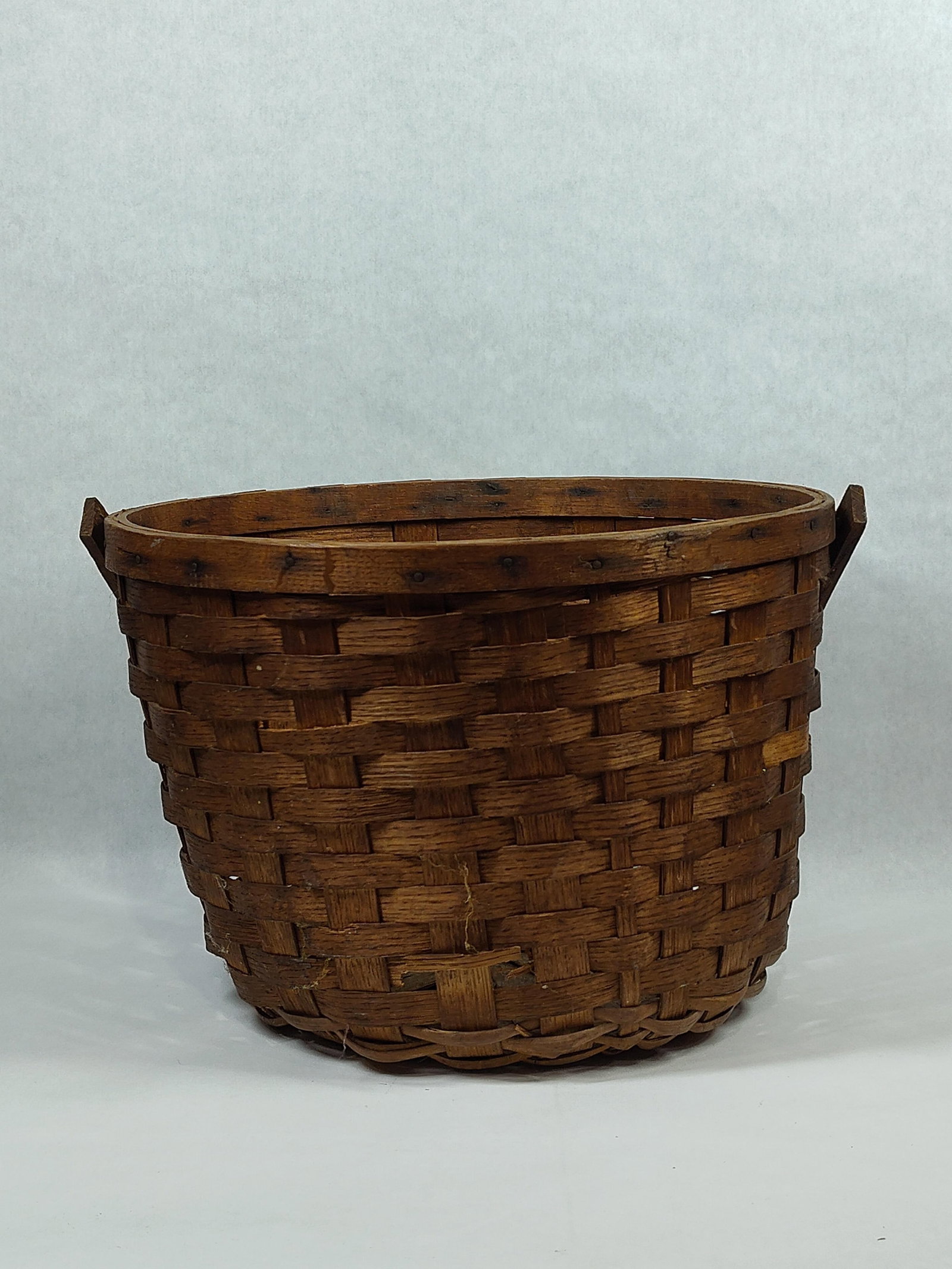 American Split Oak Orchard Basket w/ Fixed Handle - 3