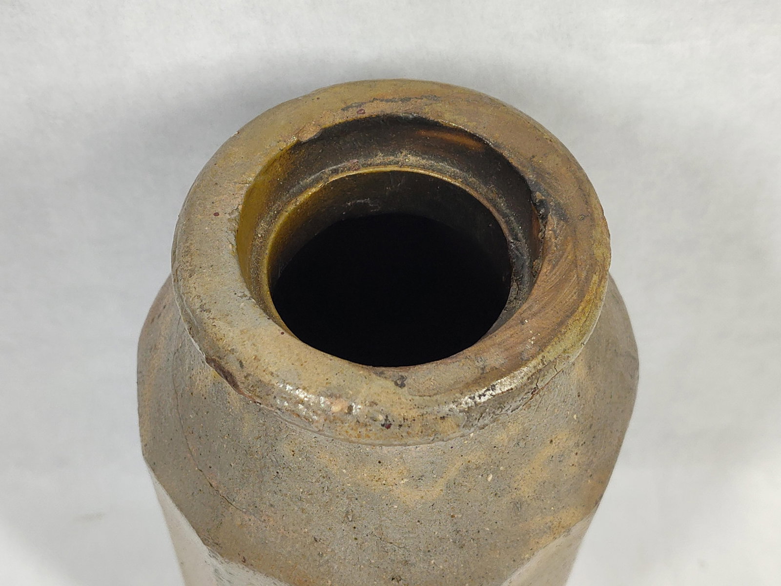 Salt-Glazed Octagonal Stoneware Master Ink Bottle - 2