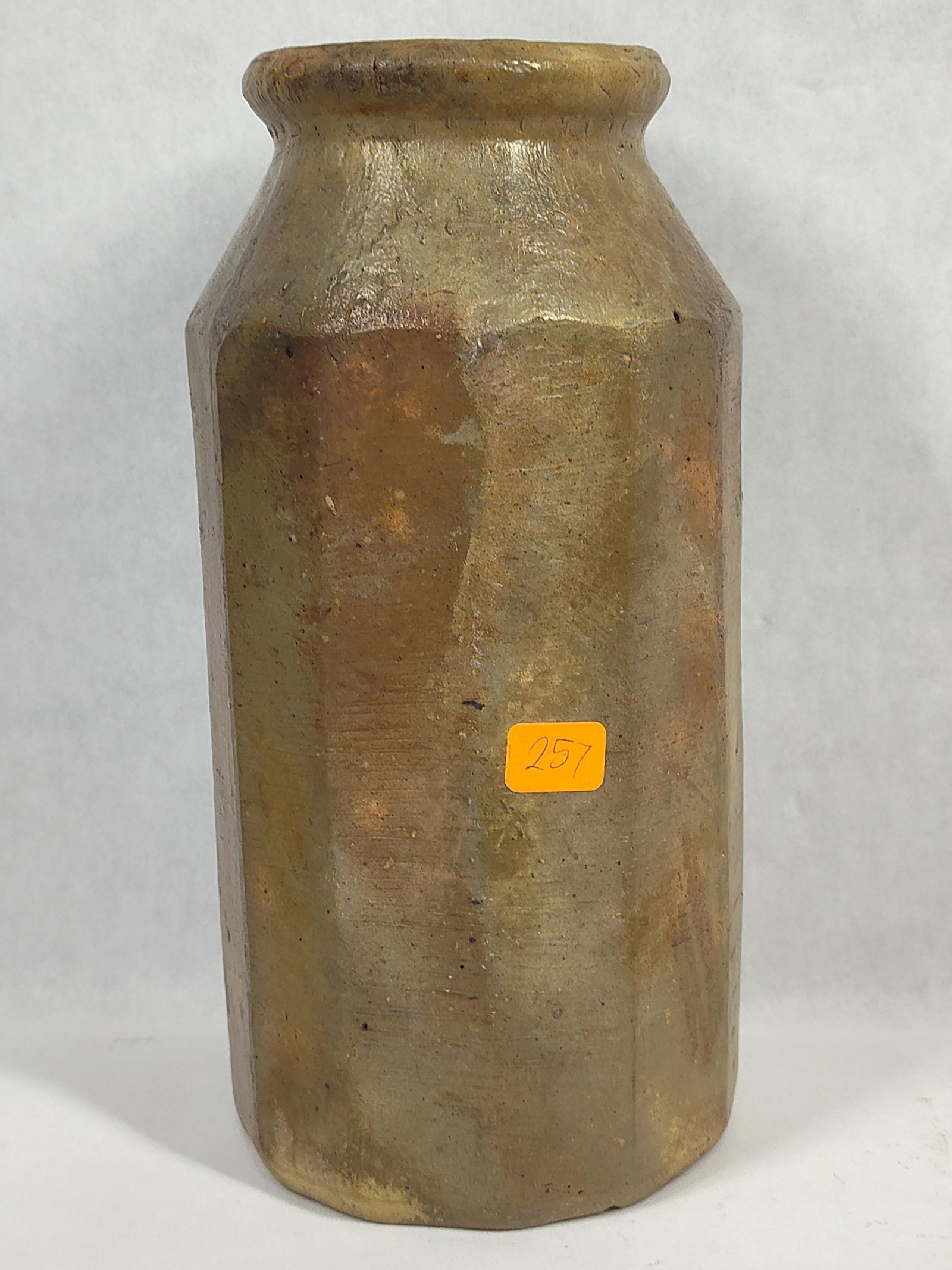 Salt-Glazed Octagonal Stoneware Master Ink Bottle - 3