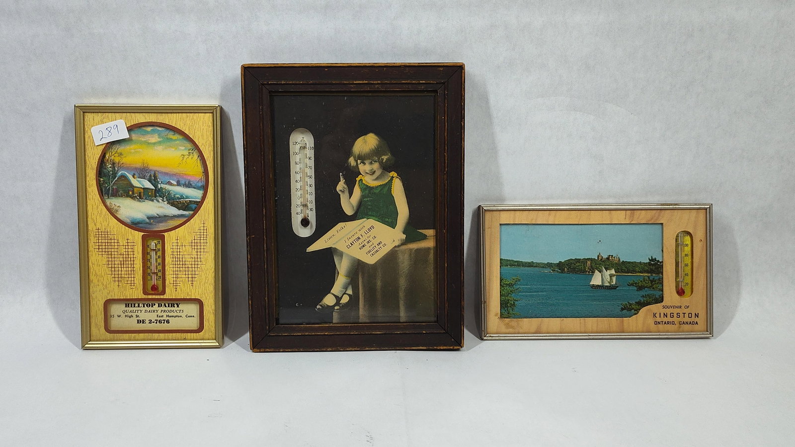 Trio Advertising & Souvenir Framed Thermometers (1 of 5)