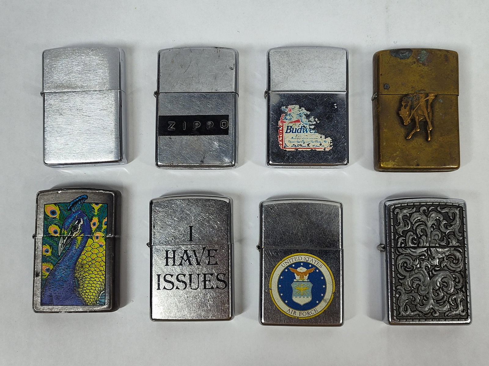8 Zippo & Advertising Windproof Flip-Top Lighters (1 of 2)