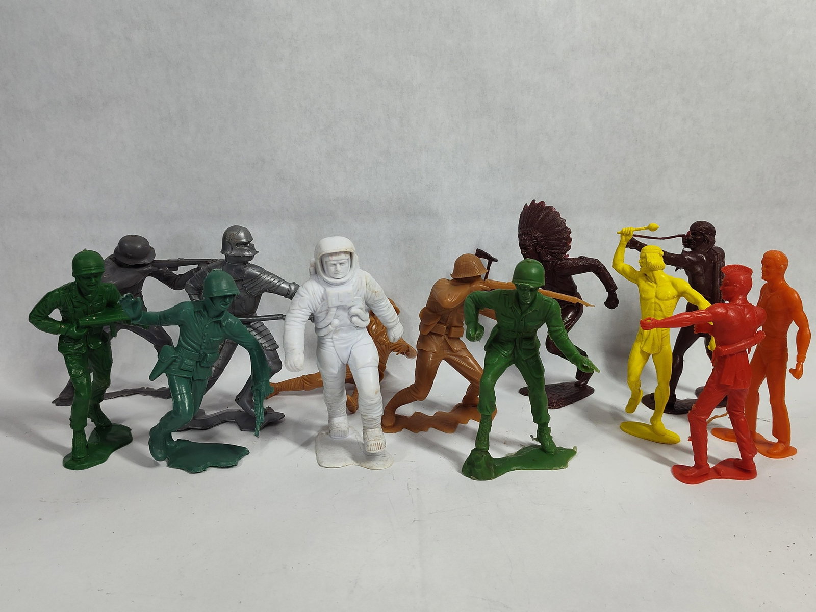 13 Vtg Plastic Toy Figures, attr. Louis Marx & Co (1 of 3)