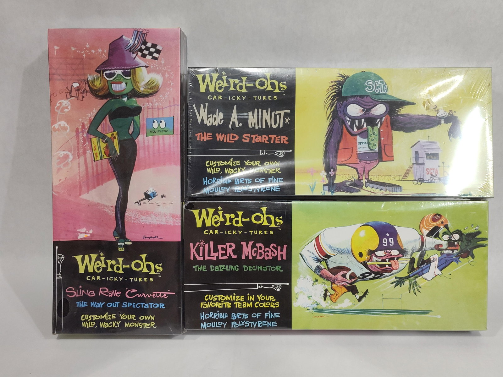 Three Hawk Weird-ohs Car-Icky-Tures Model Kits (1 of 2)