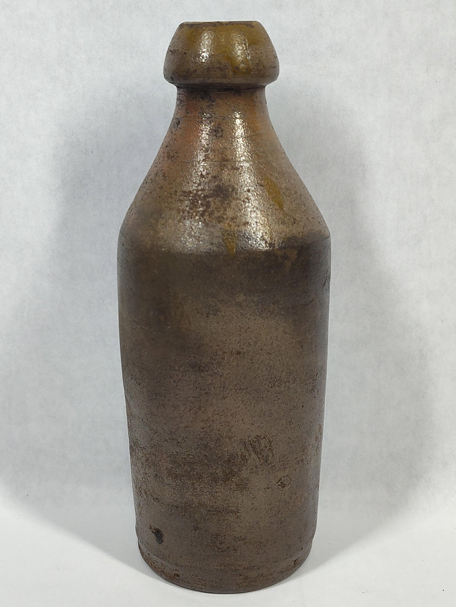 Antique Salt Glazed Stoneware Blob Top Beer Bottle (1 of 3)