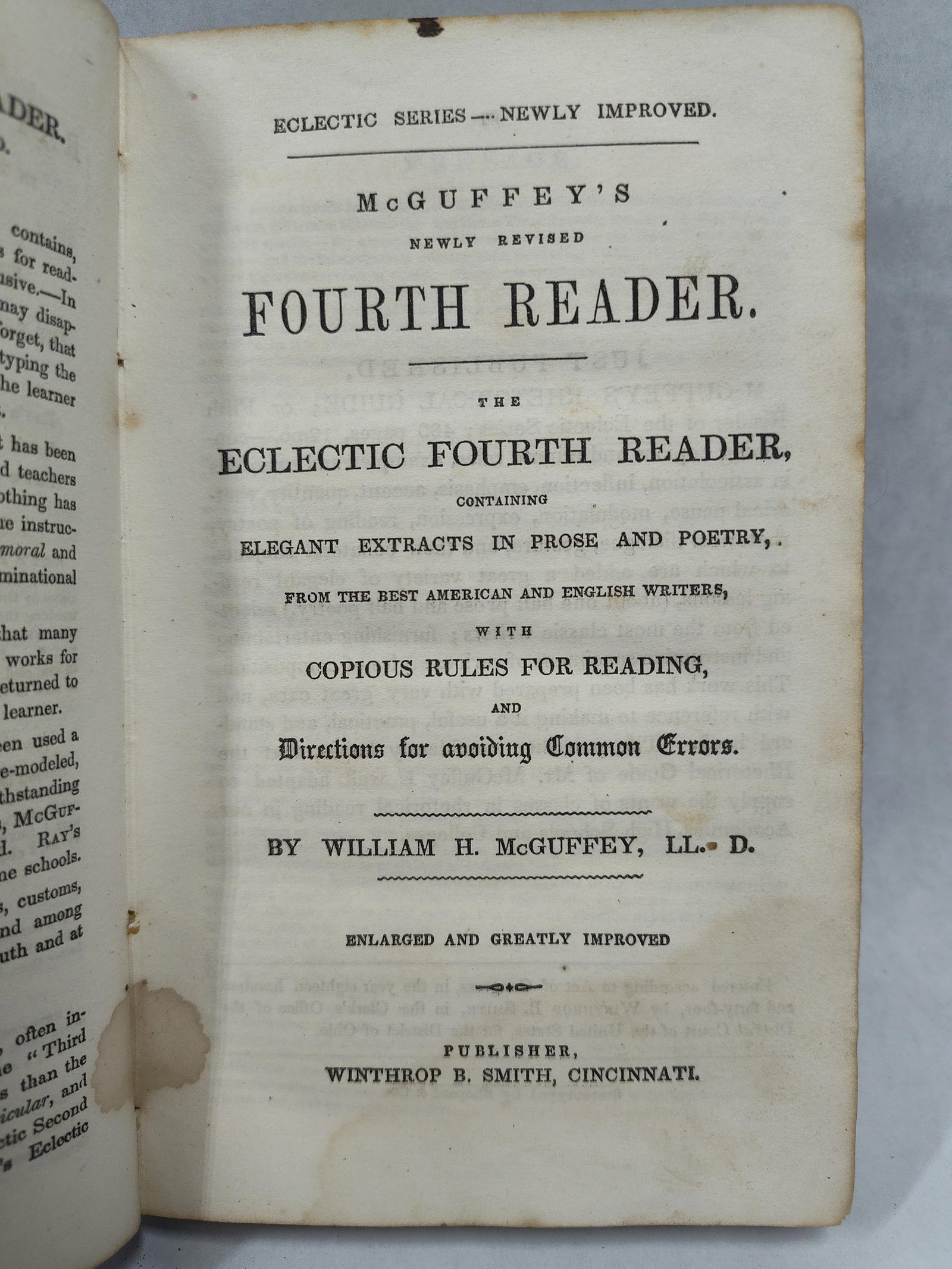W.H. McGuffey, Revised Fourth Reader, c. 1850 (1 of 3)