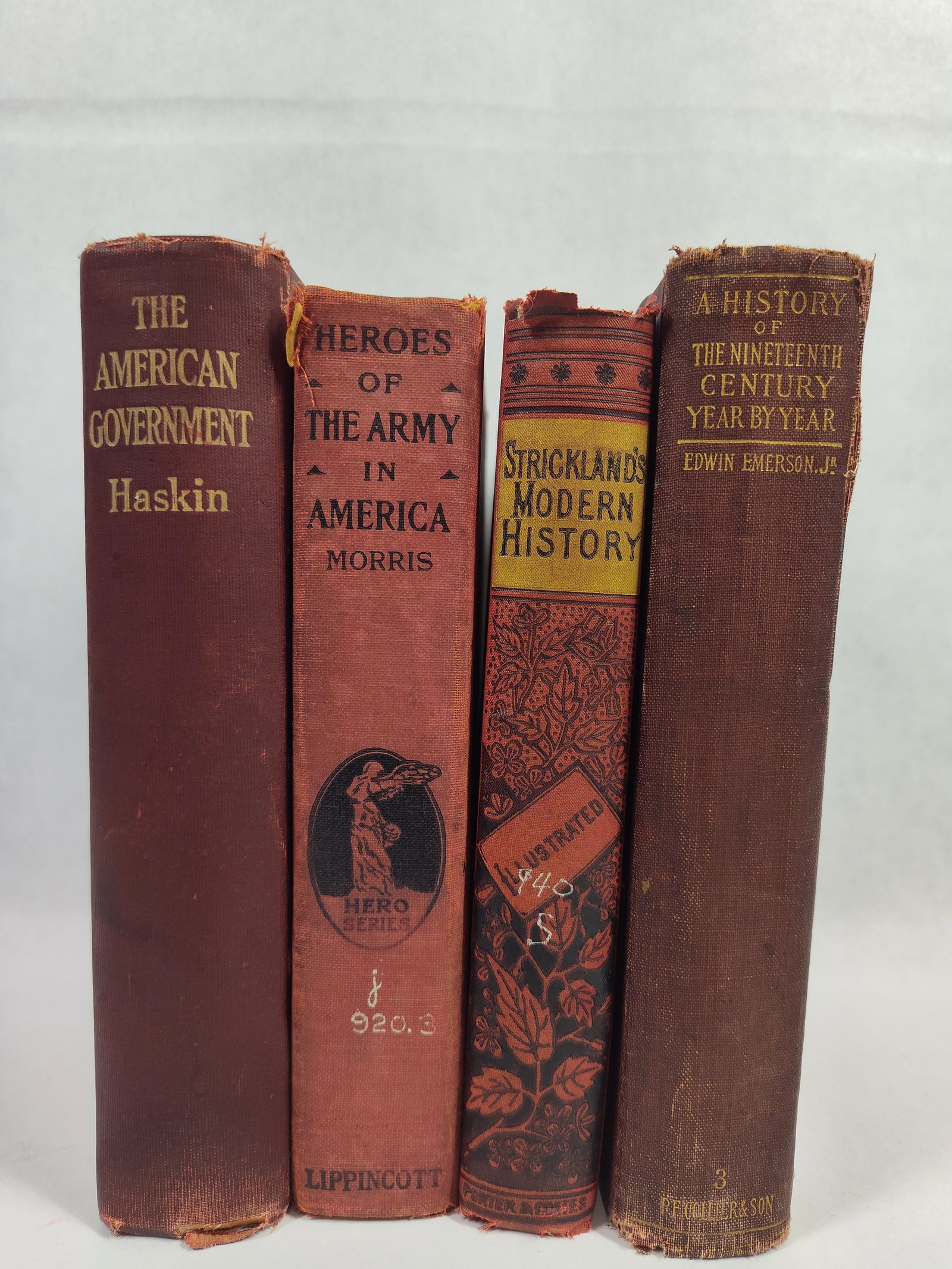 American History & Government Volumes, 1902-1911: This collection consists of octavo-sized hardcover books focused on historical and political subjects from the late nineteenth and early twentieth centuries. The lot includes the following titles: