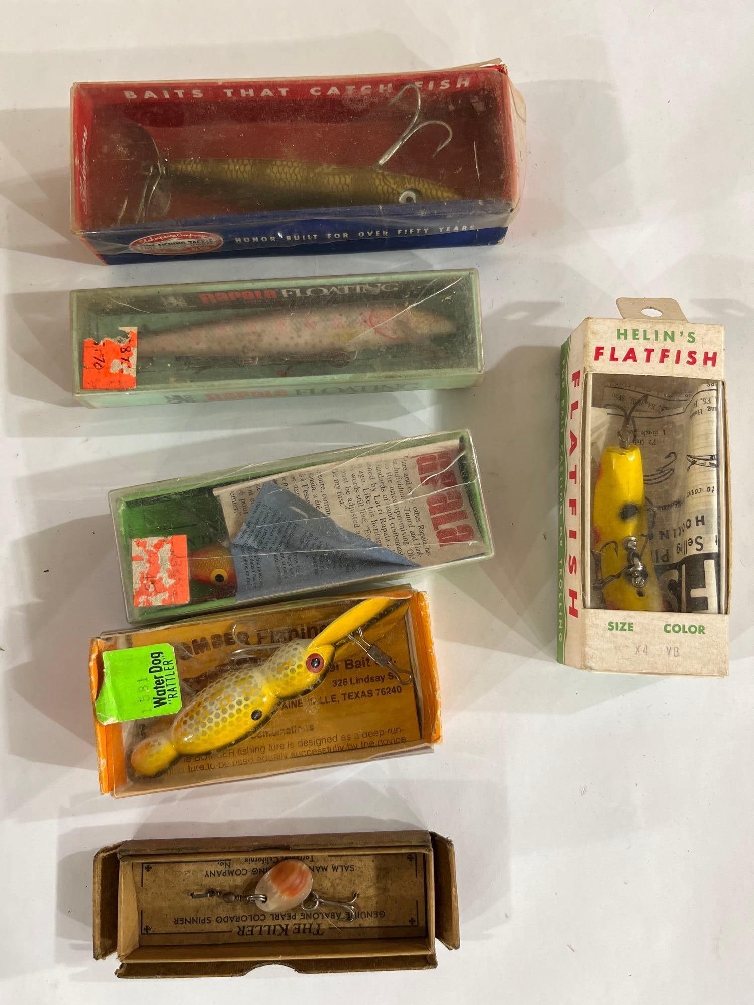 Vtg Shakespeare, Rapala, Helin, Bomber, Salm Lures (1 of 7)