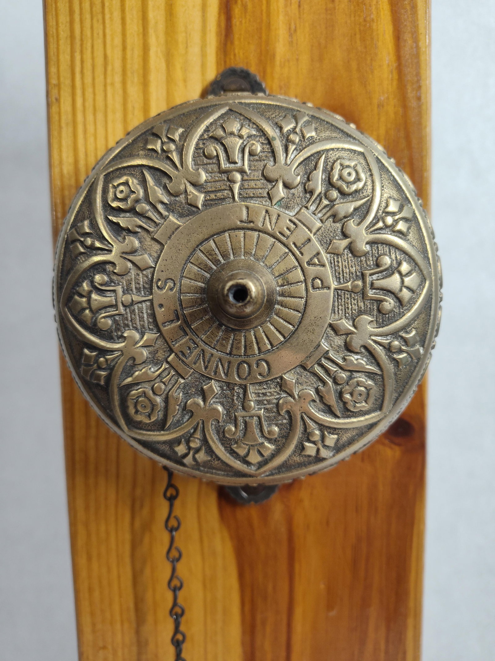 M. S. Connell Patent Brass Mechanical Pull Bell - 2